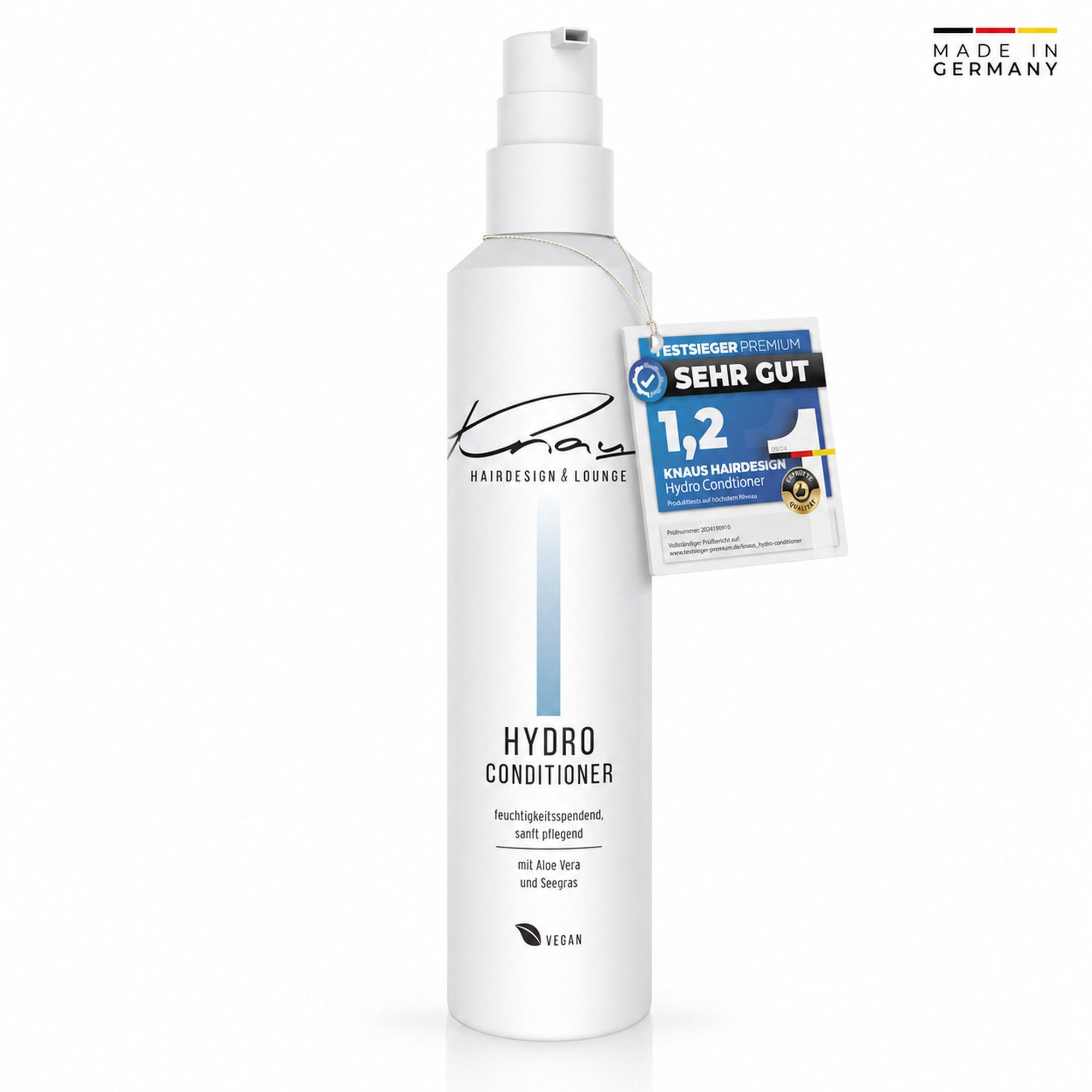 Knaus Hairdesign Haarspülung B3 HYDRO Conditioner Pflege für trockenes, strapaziertes Haar, Maximale Feuchtigkeit mit Aloe Vera & Seegras
