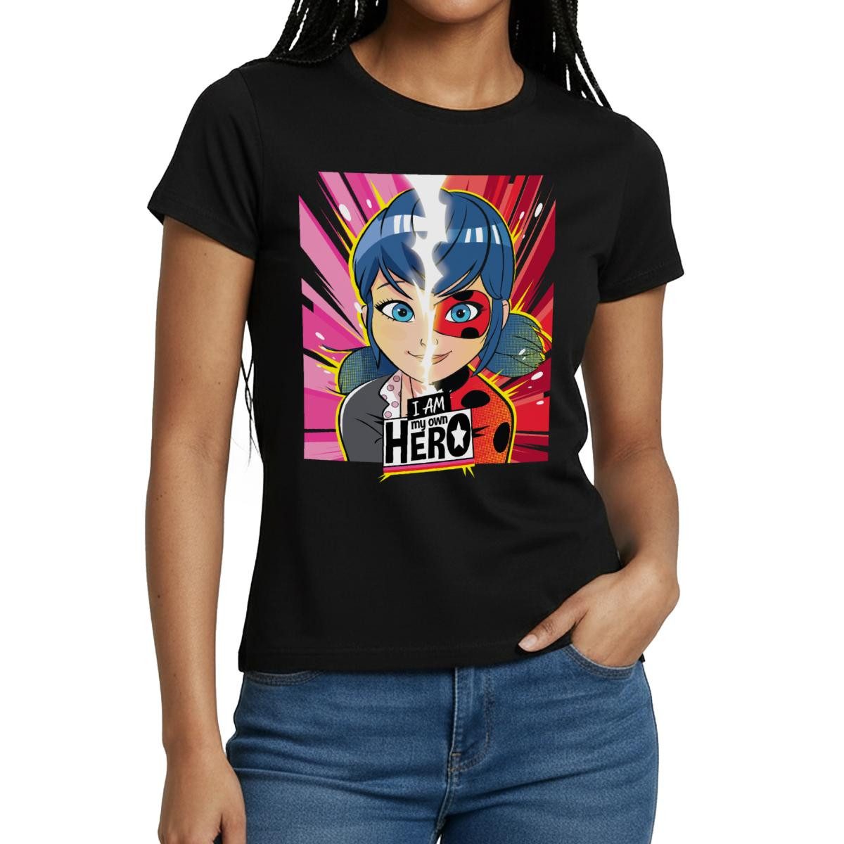 Spreadshirt T-Shirt Miraculous I Am My Own Hero Ladybug Marinette Frauen T-Shirt (1-tlg)
