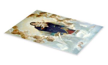 Posterlounge Poster William Adolphe Bouguereau, Die Jungfrau mit Engeln, Malerei