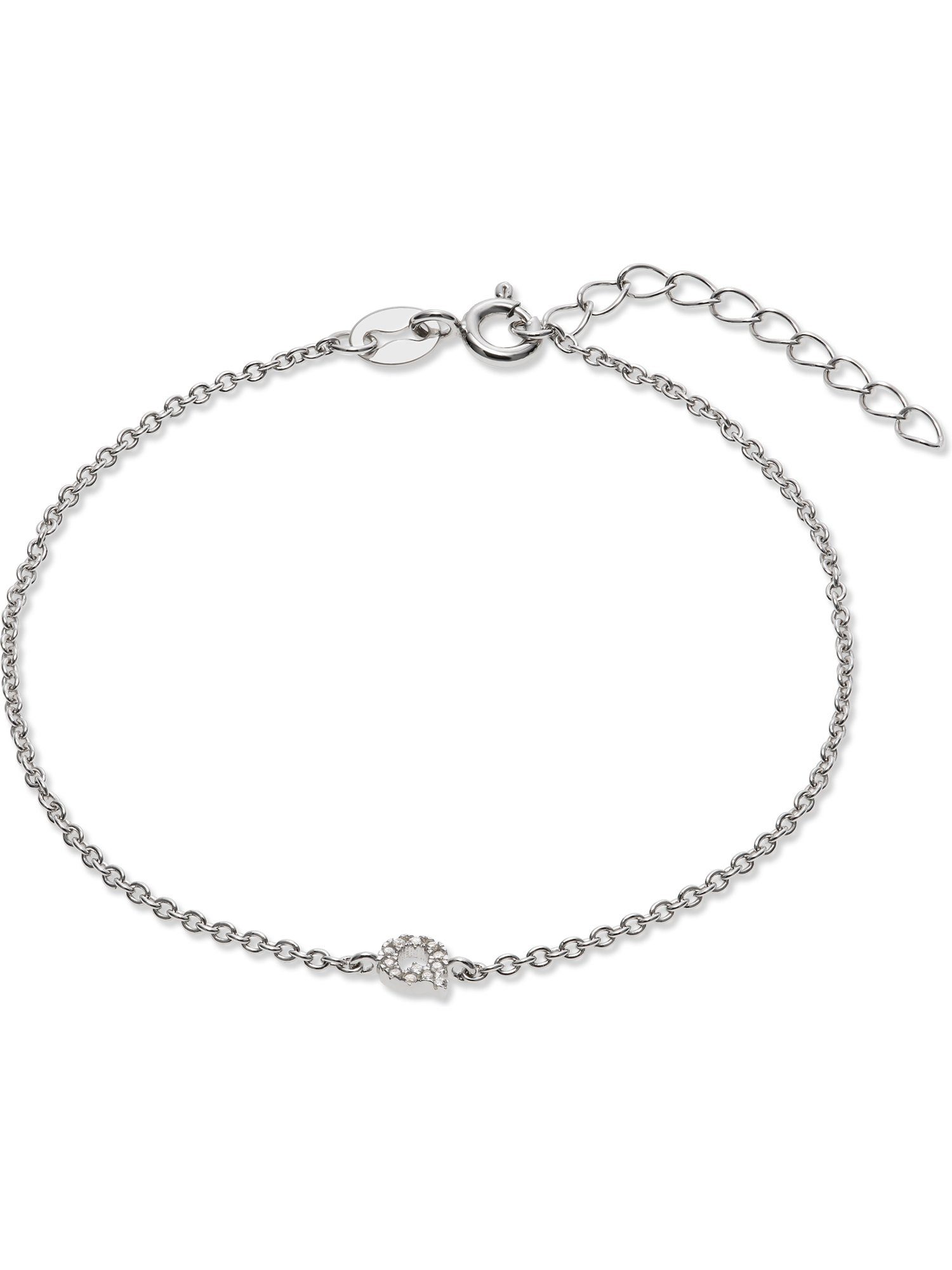 FAVS Silberarmband FAVS Damen-Armband 925er Silber Zirkonia Q, Klassisch
