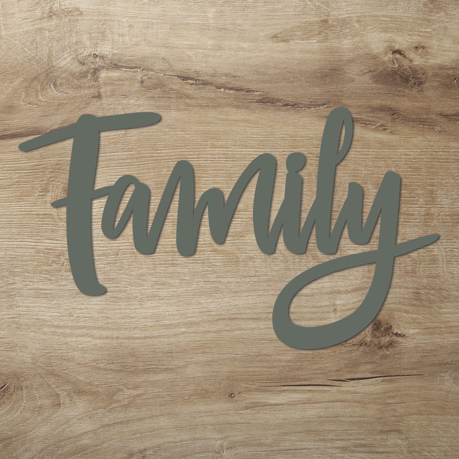 Namofactur 3D-Wandtattoo Wanddeko Schriftzug "Family" Wandbild günstig online kaufen