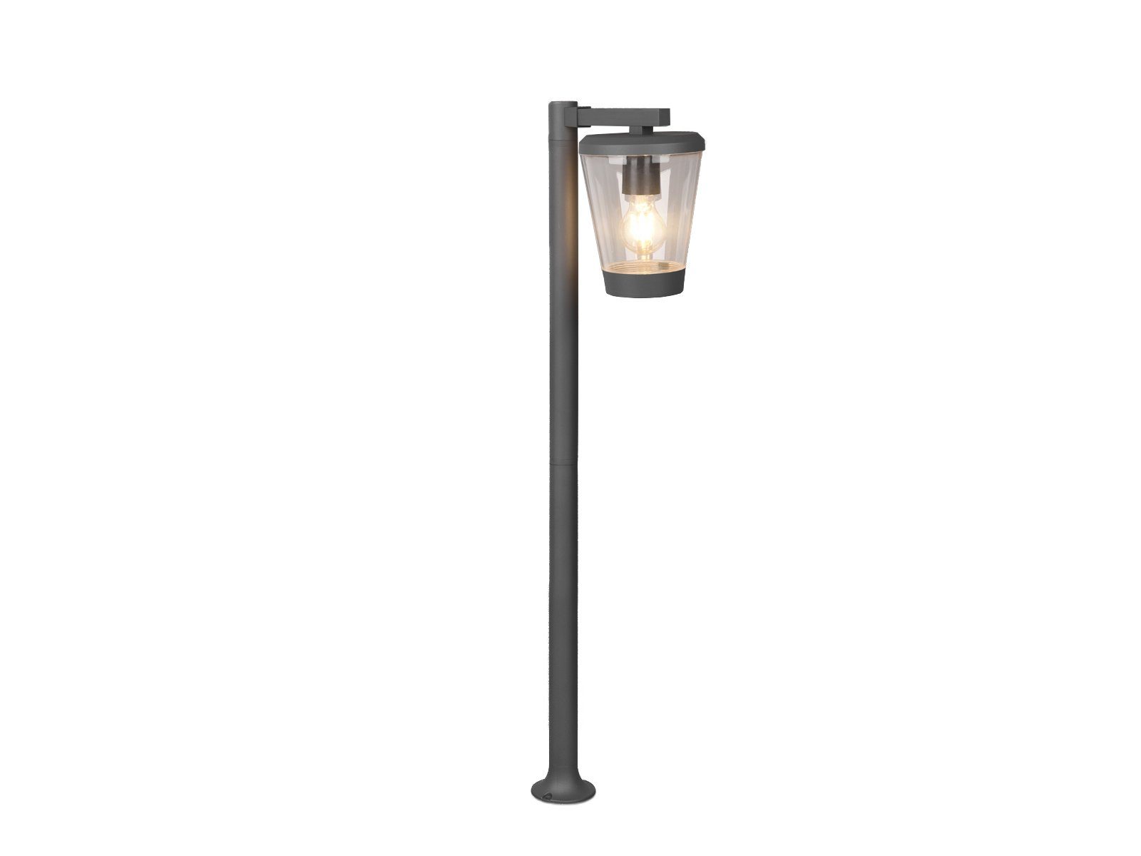 TRIO Leuchten LED Pollerleuchte, LED wechselbar, warmweiß, Wegeleuchte 100cm Anthrazit, Wegbeleuchtung Garten-weg beleuchten
