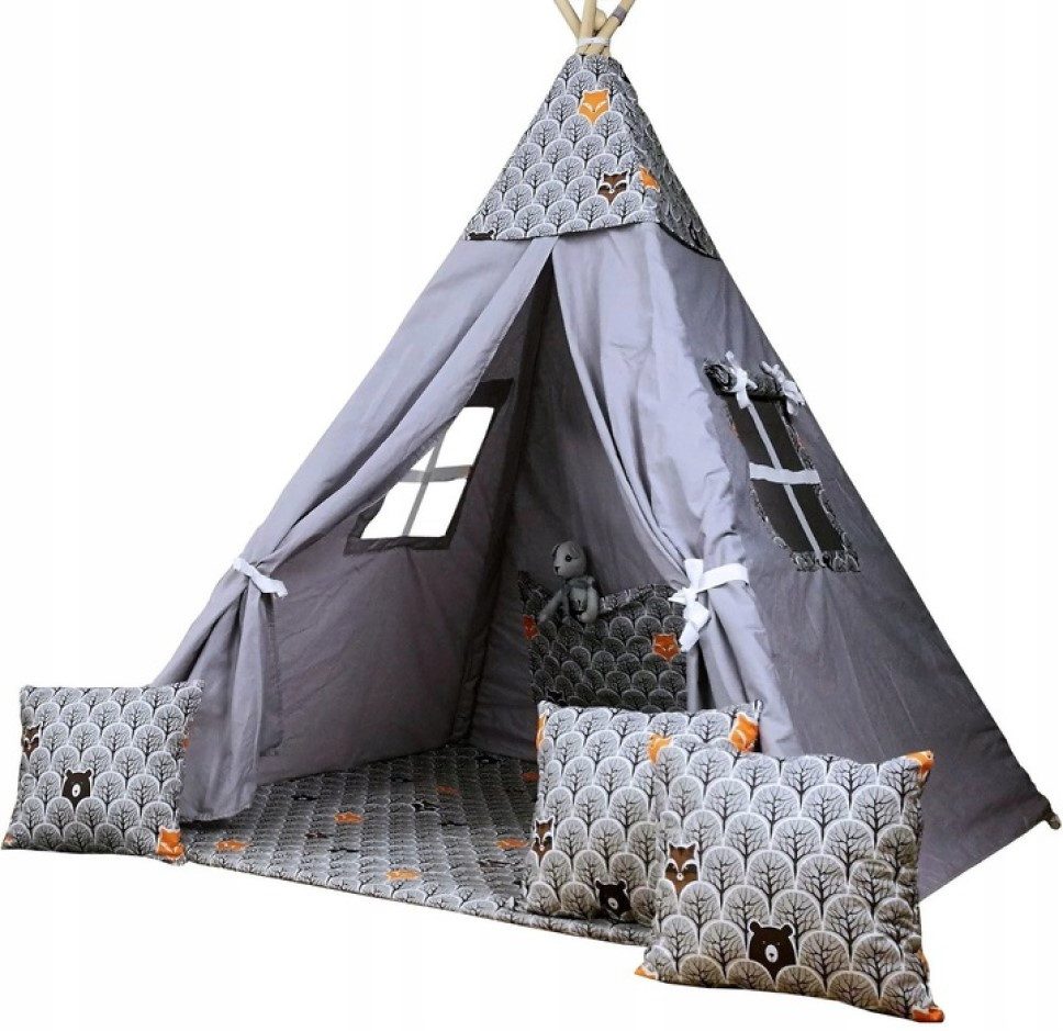 Pamek Spielzelt Spielzelt Tipi für 2 Personen mit 3 Kissen, Bodenmatte, Kin günstig online kaufen