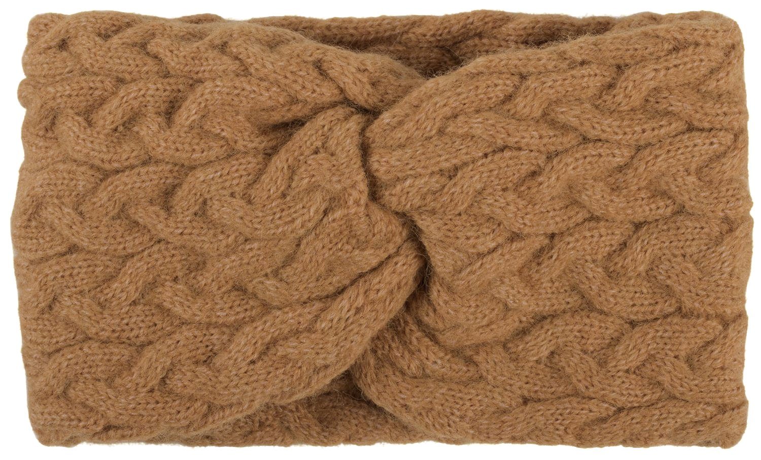 styleBREAKER Stirnband Strick Stirnband mit Zopfmuster und Twist Knoten (1-St)