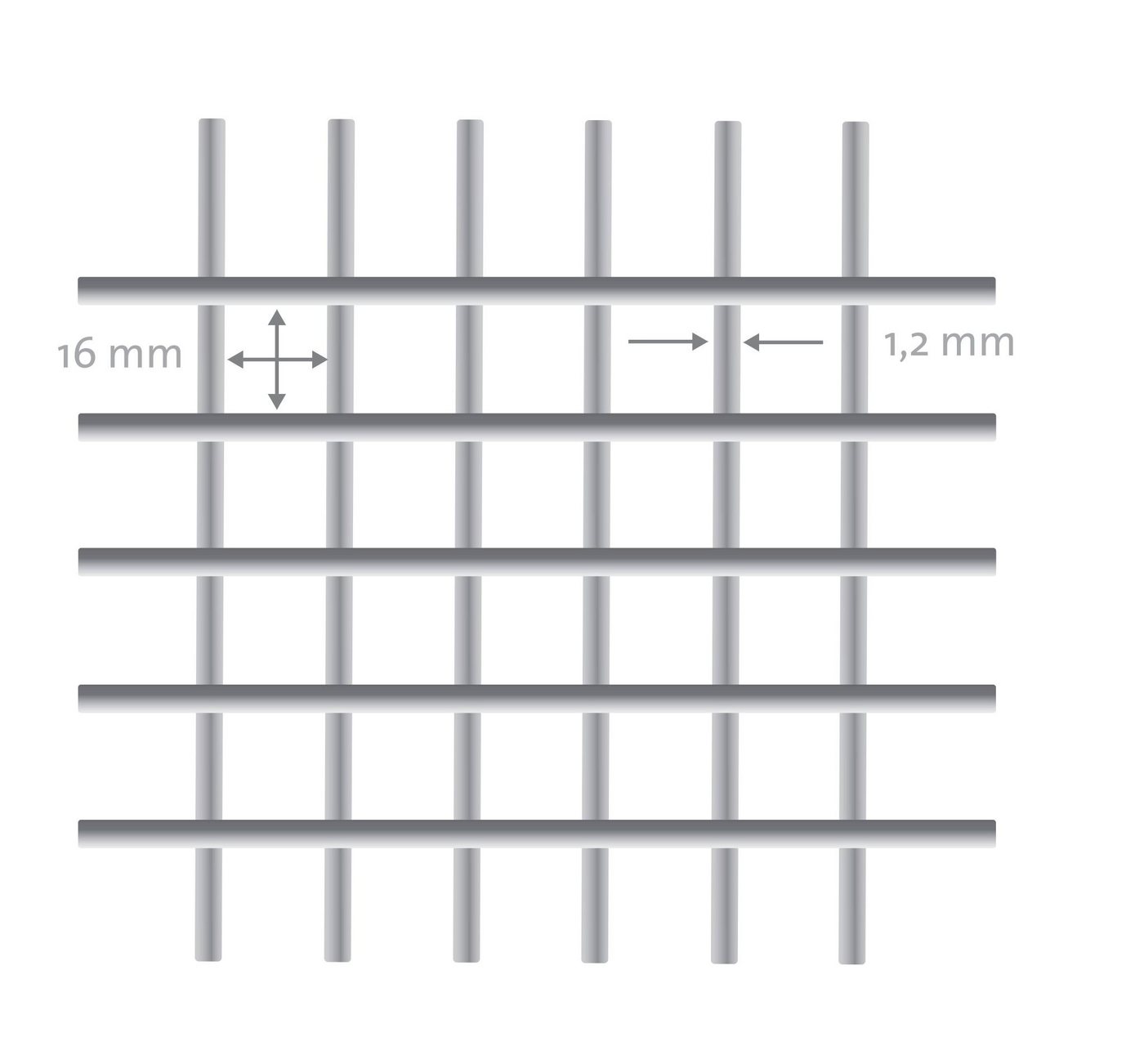 Thumbnail - Kraptrap® Voliere Volierendraht Drahtgitter I Käfigdraht Schweißgitter I 16x16mm I 1,2mm stark Drahtzaun Maschendraht