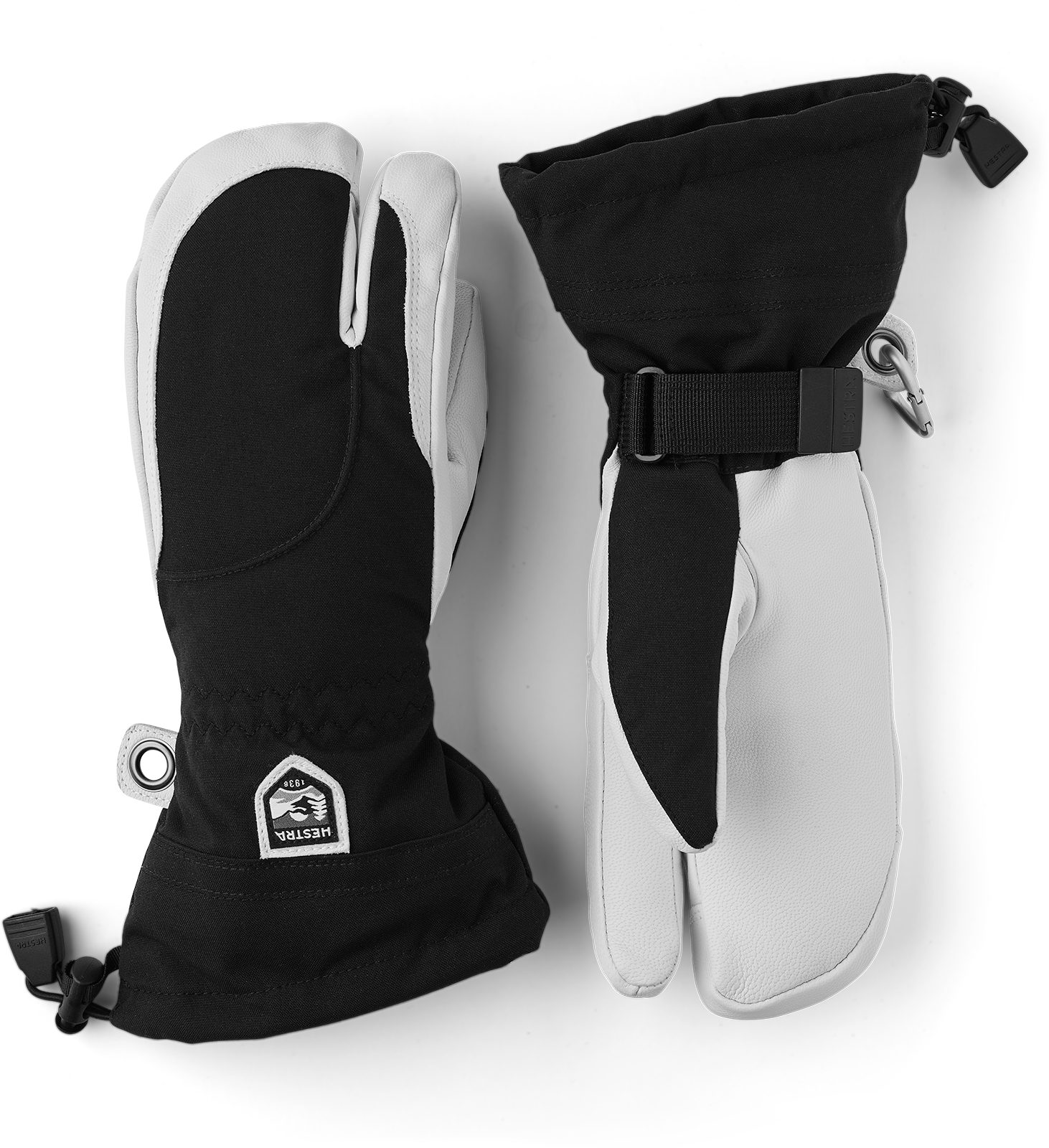 Hestra Skihandschuhe Heli Ski Female - 3 Finger 100020 black/offwhite