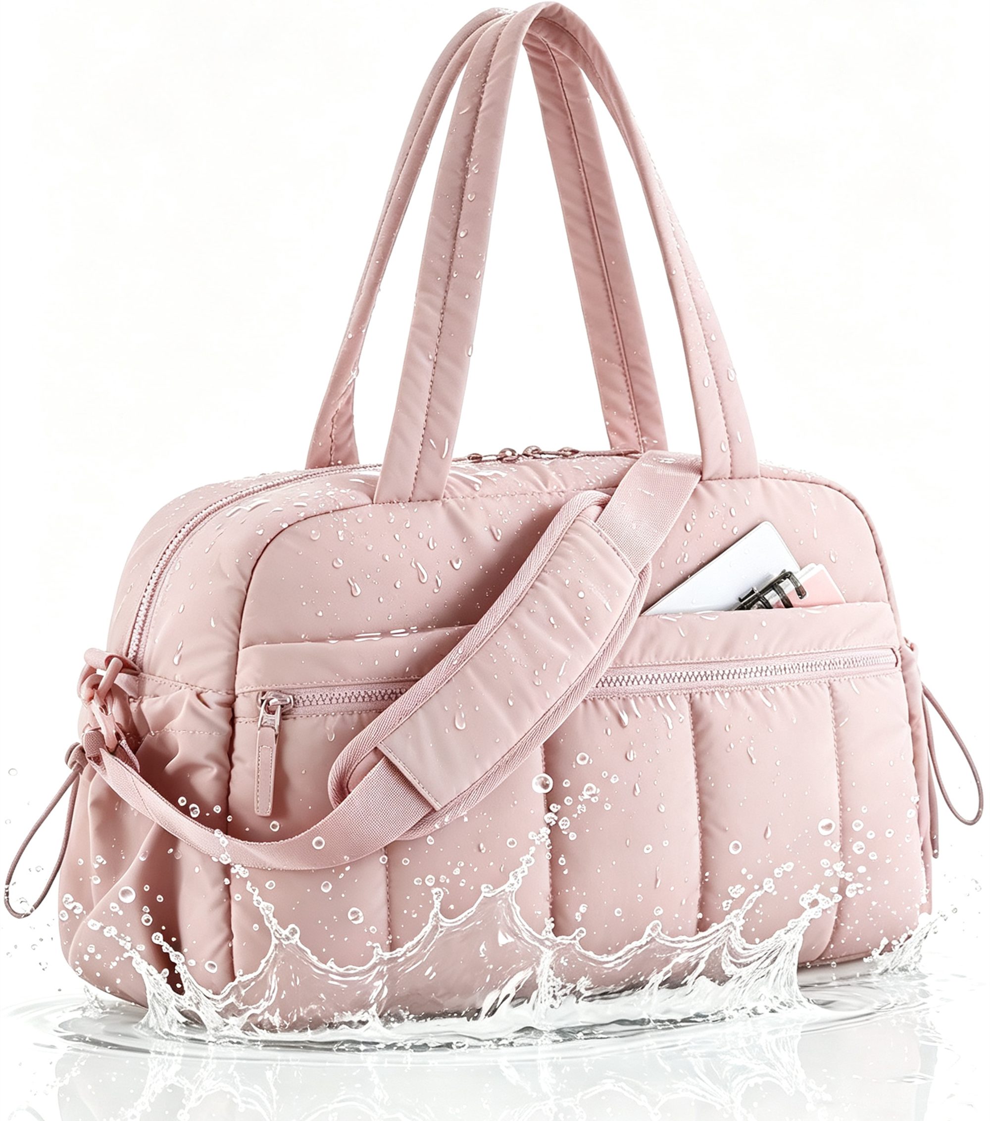 Forrlite Reisetasche Reisetasche Wasserdichter Reise-Seesack - Tragetasche, Sporttasche (Schultertasche (Erweiterbar mit Trolley-Ärmel und Nasstasche), Atmungsaktiv, wasserdicht, verschleißfest, großes Fassungsvermögen), Schultergurt, für Yoga, Schwimmen,