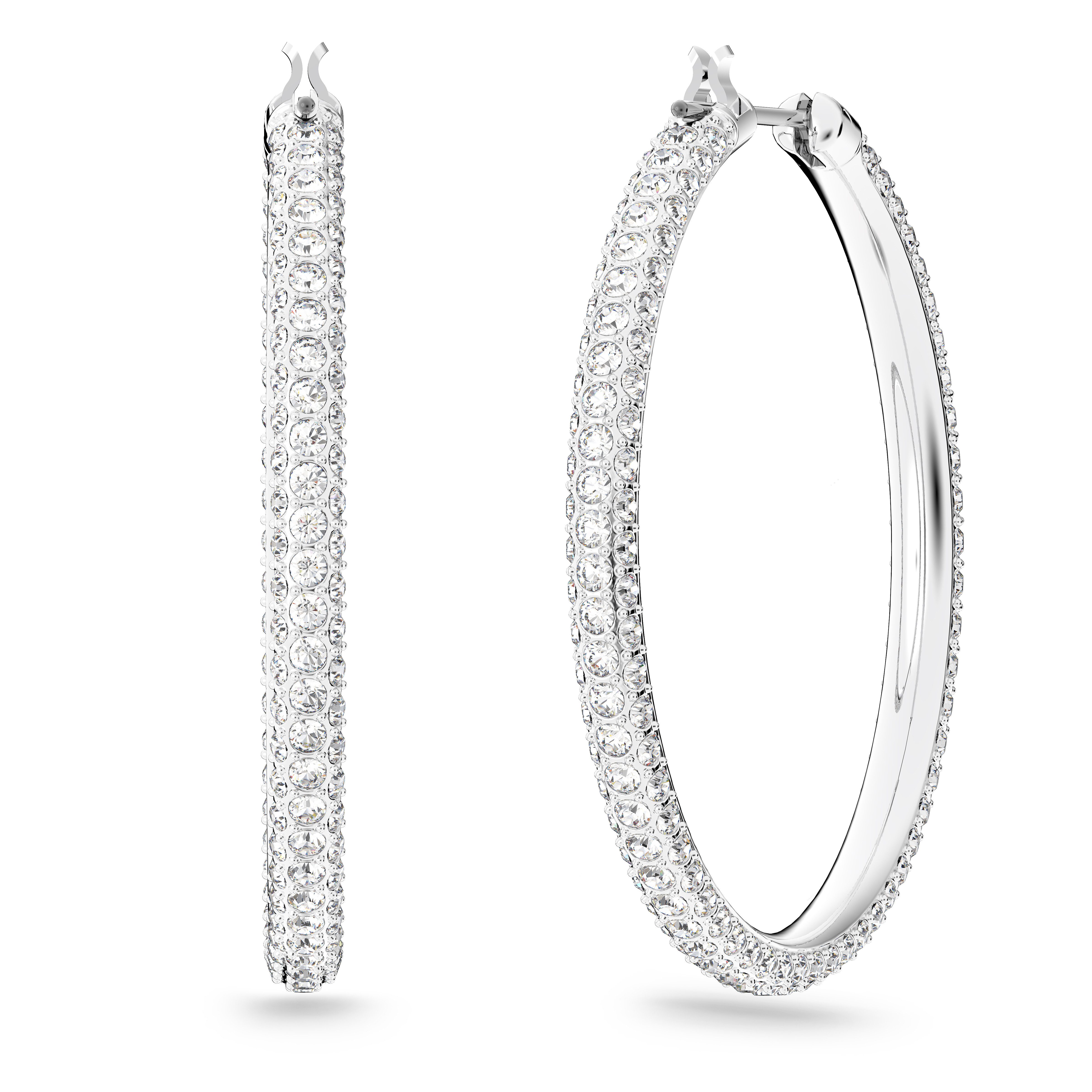 Swarovski Paar Creolen Dextera Round, mit Swarovski® Kristall