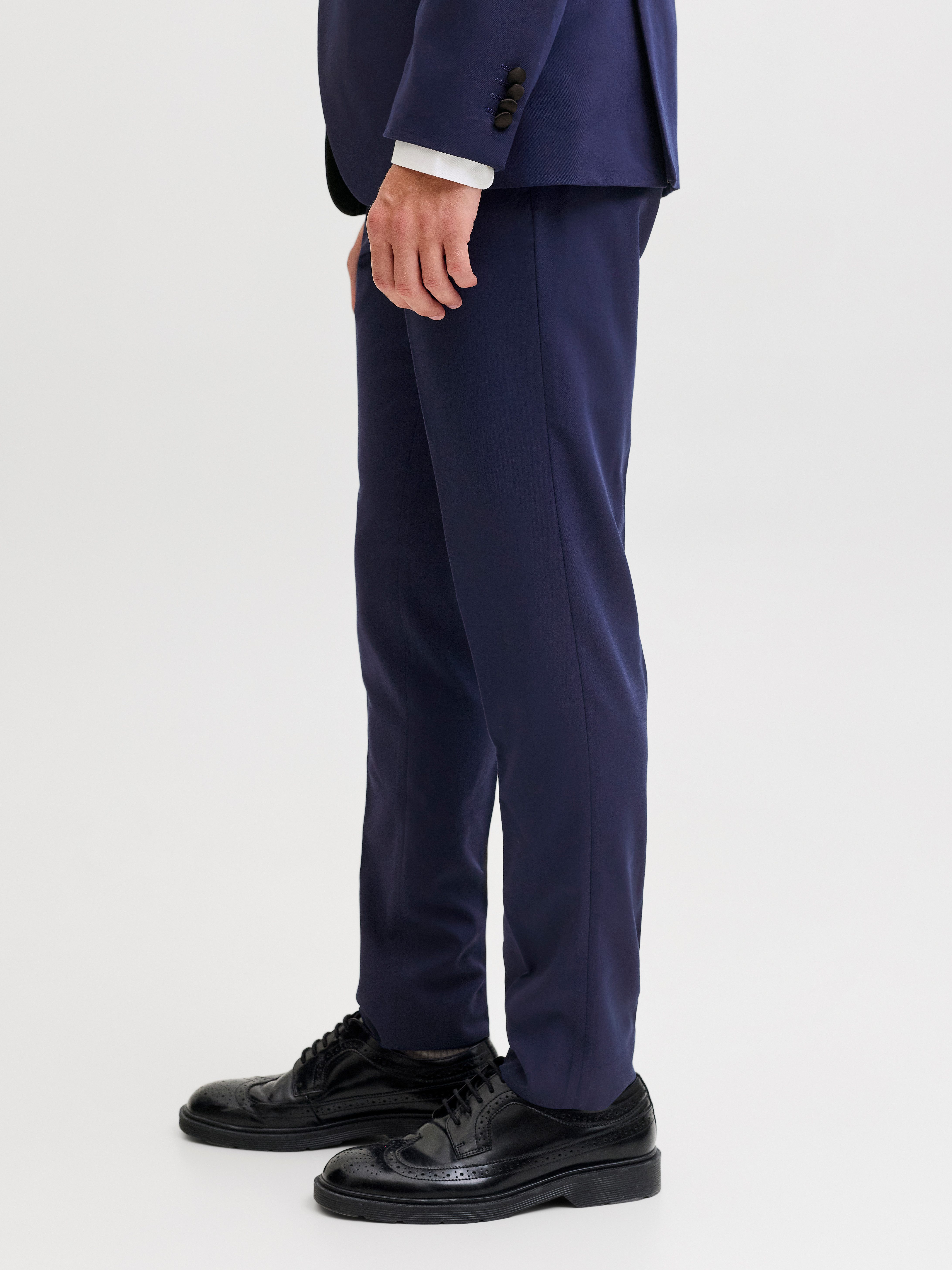 Jack & Jones Anzughose JPRFRANCO Hose mit schmalem Bein und cleanem Look meliert, modisch, slim fit, Kunstfaser