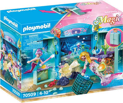Playmobil® Konstruktions-Spielset »Spielbox Meerjungfrauen (70509), Magic«, (56 St)