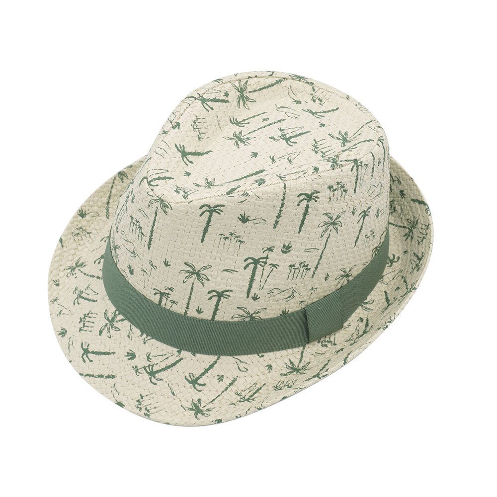 MAXIMO Strohhut KIDS BOY-Trilby Palmen Futter (1-St)
