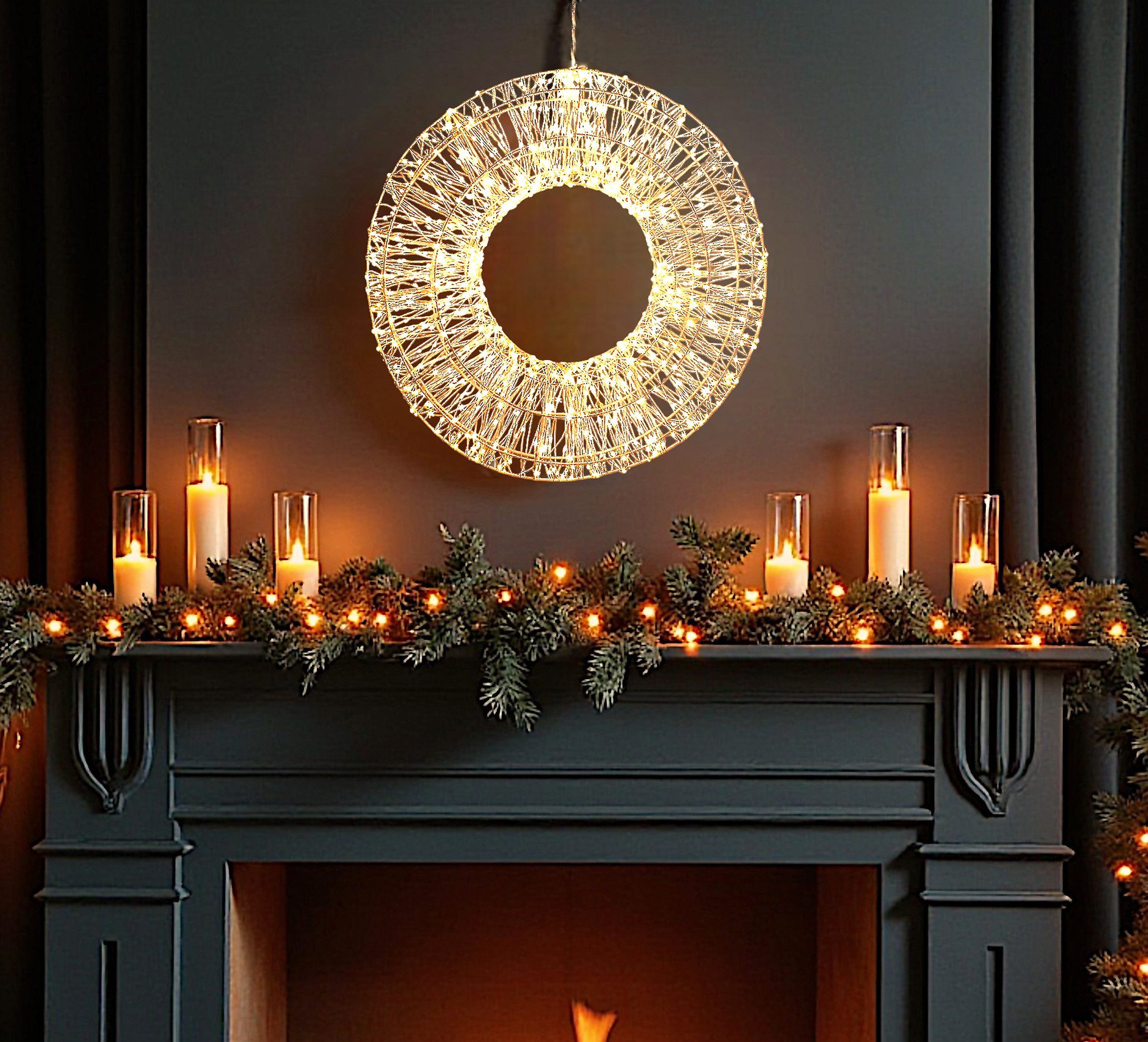 Arnusa LED Dekolicht Leuchtkranz 800 LED 50cm Lichterkranz Weihnachtsbeleuc günstig online kaufen