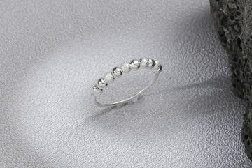 Eyecatcher Silberring 925 Sterling Silber Anti Stress Ring Kügelchen, Anti Stress Ring, Angst Spinner Ring, Axiety Ring