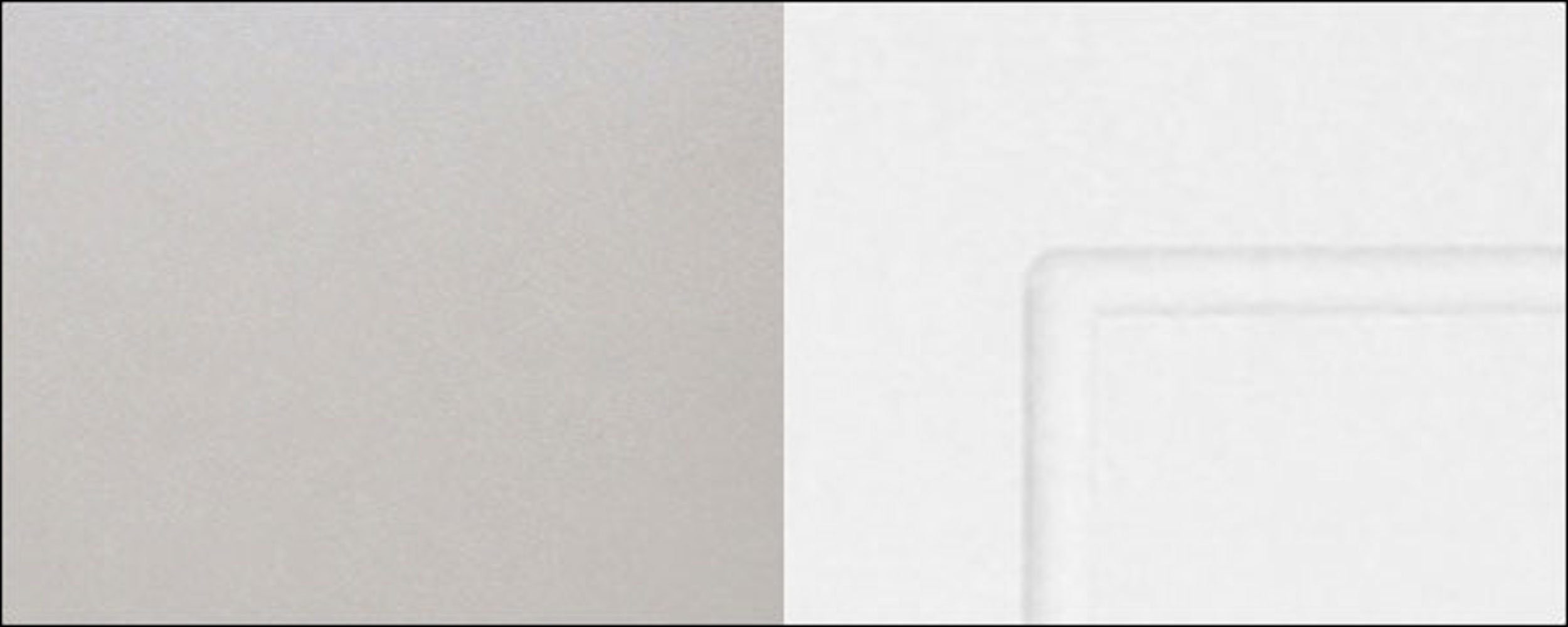 Kvantum wählbar 60cm Klapphängeschrank Klapptür (Milchglaseinsatz) weiß (Kvantum) Front- & matt Feldmann-Wohnen 1 Korpusfarbe