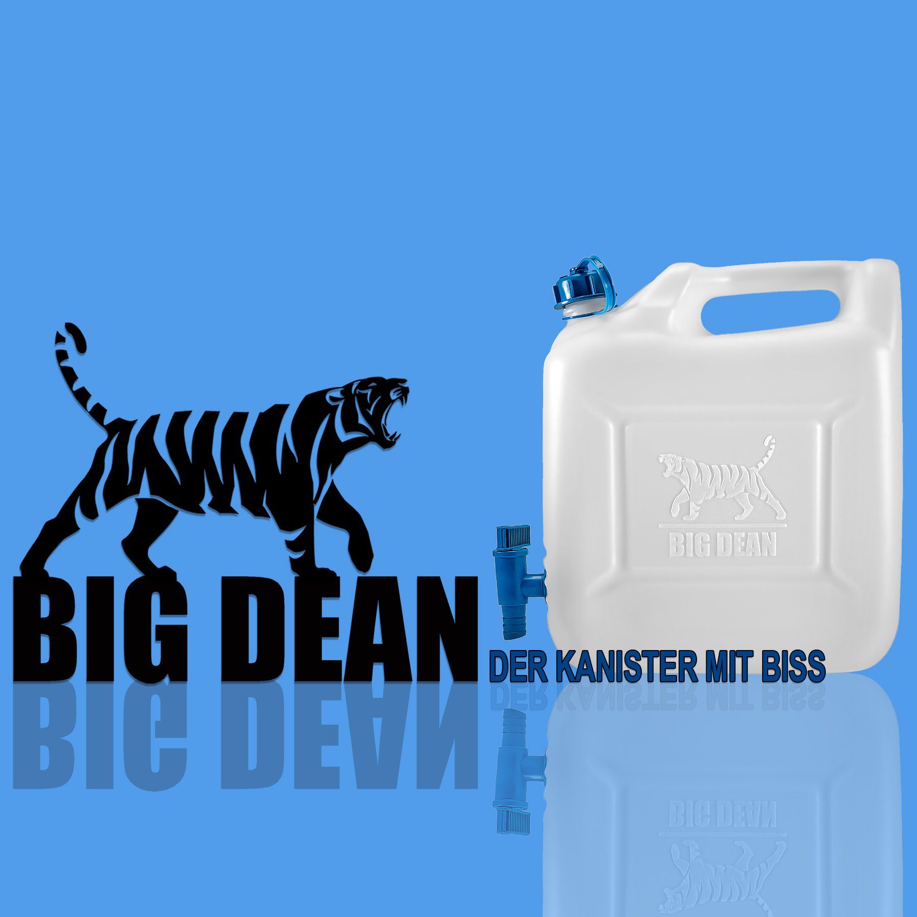 Hahn Kanister BigDean St) Trinkwasserbehälter Trinkwasserkanister mit (1 Wasserkanister 12l