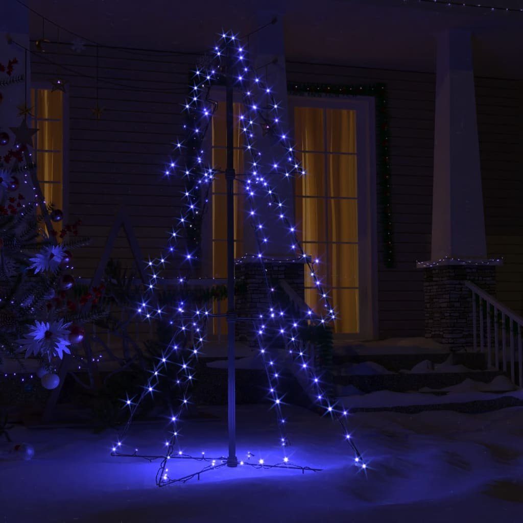 Outdoor vidaXL LEDs 160 & Blau Kegelform LED Indoor 78x120 Baum cm in Weihnachtsbaum