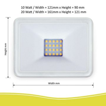 Elro LED Flutlichtstrahler LF5020, LED fest integriert, Wandleuchte