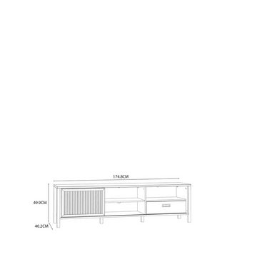freiraum TV-Board JYTANA, in Mauvella Eiche - 174,8x49,9x40,2cm (BxHxT)