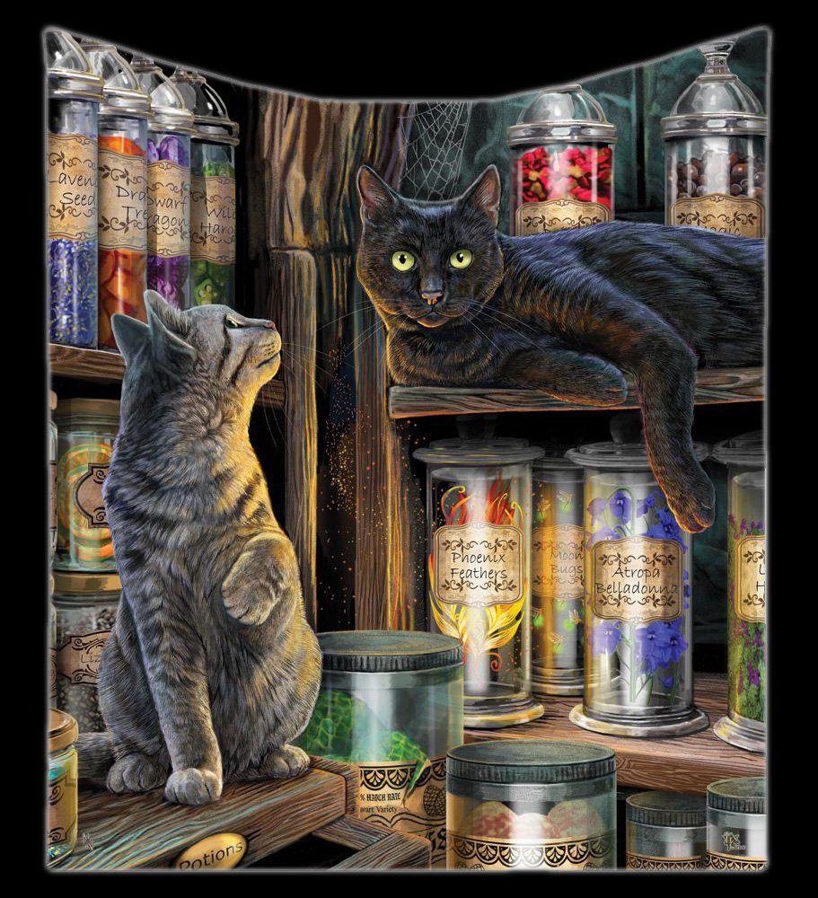 Tagesdecke Kuscheldecke Katzen - Magical Emporium Lisa Parker - Fantasy Decke, Lisa Parker | Tagesdecken