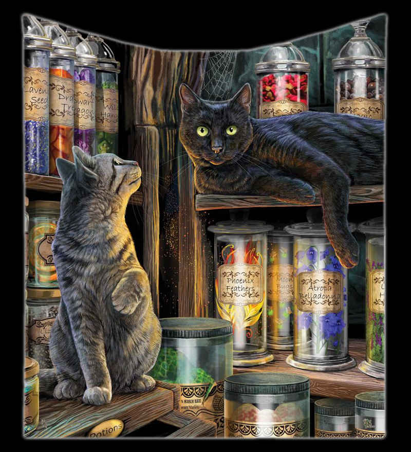 Tagesdecke Kuscheldecke Katzen - Magical Emporium Lisa Parker - Fantasy Decke, Lisa Parker