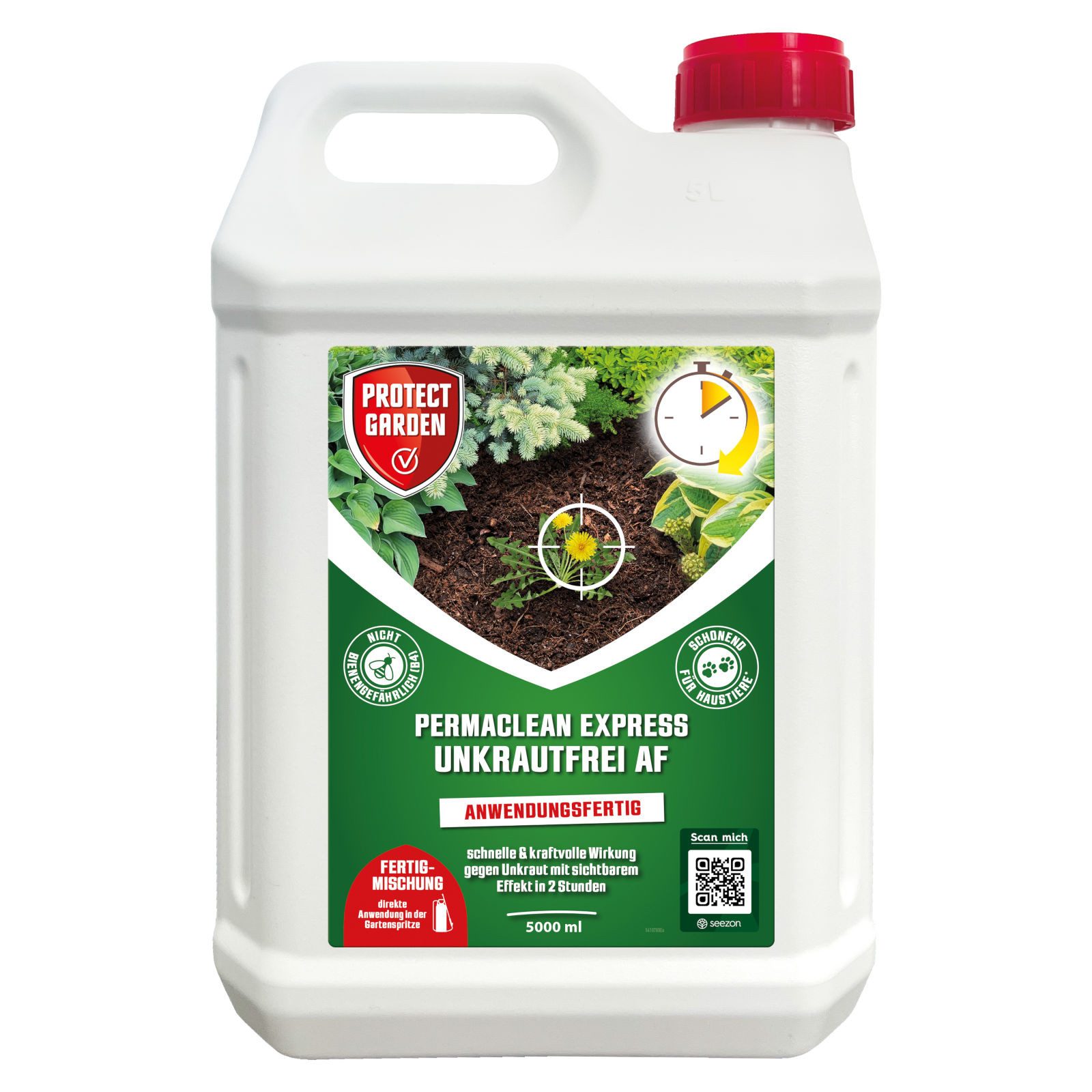 Protect Garden Unkrautbekämpfungsmittel Permaclean Express Unkrautfrei AF, 5 Liter, 5000 ml