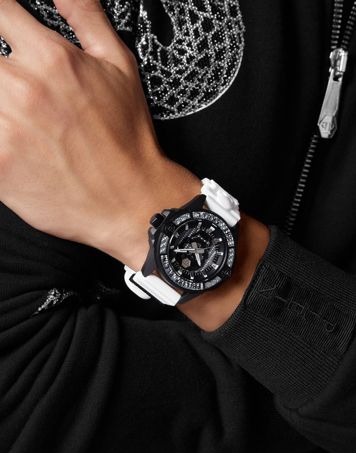 PHILIPP PLEIN Quarzuhr The $kull Carbon Fiber günstig online kaufen