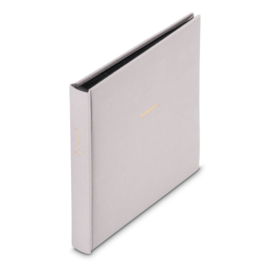 Hama Fotoalbum Fotoalbum zum selber Einkleben, zum Selbstgestalten, 30x30 cm, Grau, Mit 50 schwarzen Seiten, Kleben, Memories, Goldprägung, universell