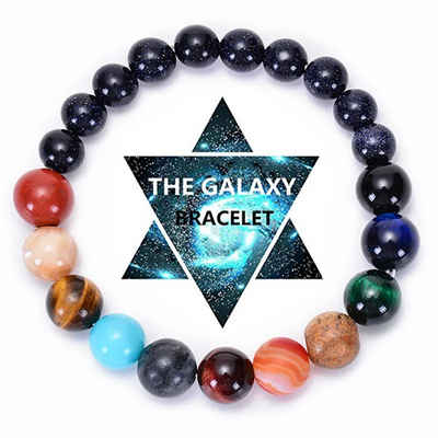 Eyecatcher Armkette Armband 8 Planeten Naturstein in Planetenfarben Astronomie (kein Set)