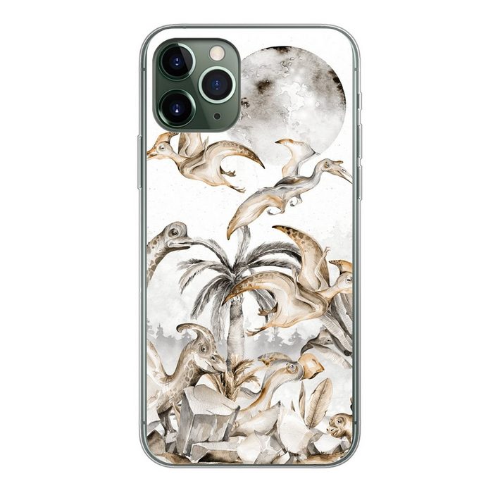 MuchoWow Handyhülle Dinosaurier - Dschungel Dekoration - Kinder - Junge - Grün Handyhülle Apple iPhone 11 Pro Smartphone-Bumper Print Handy