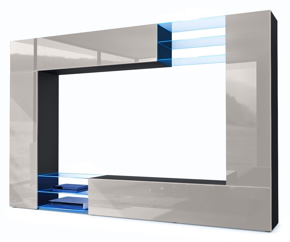 Vladon Wohnwand Mirage, (Anbauwand mit Rückwand günstig online kaufen