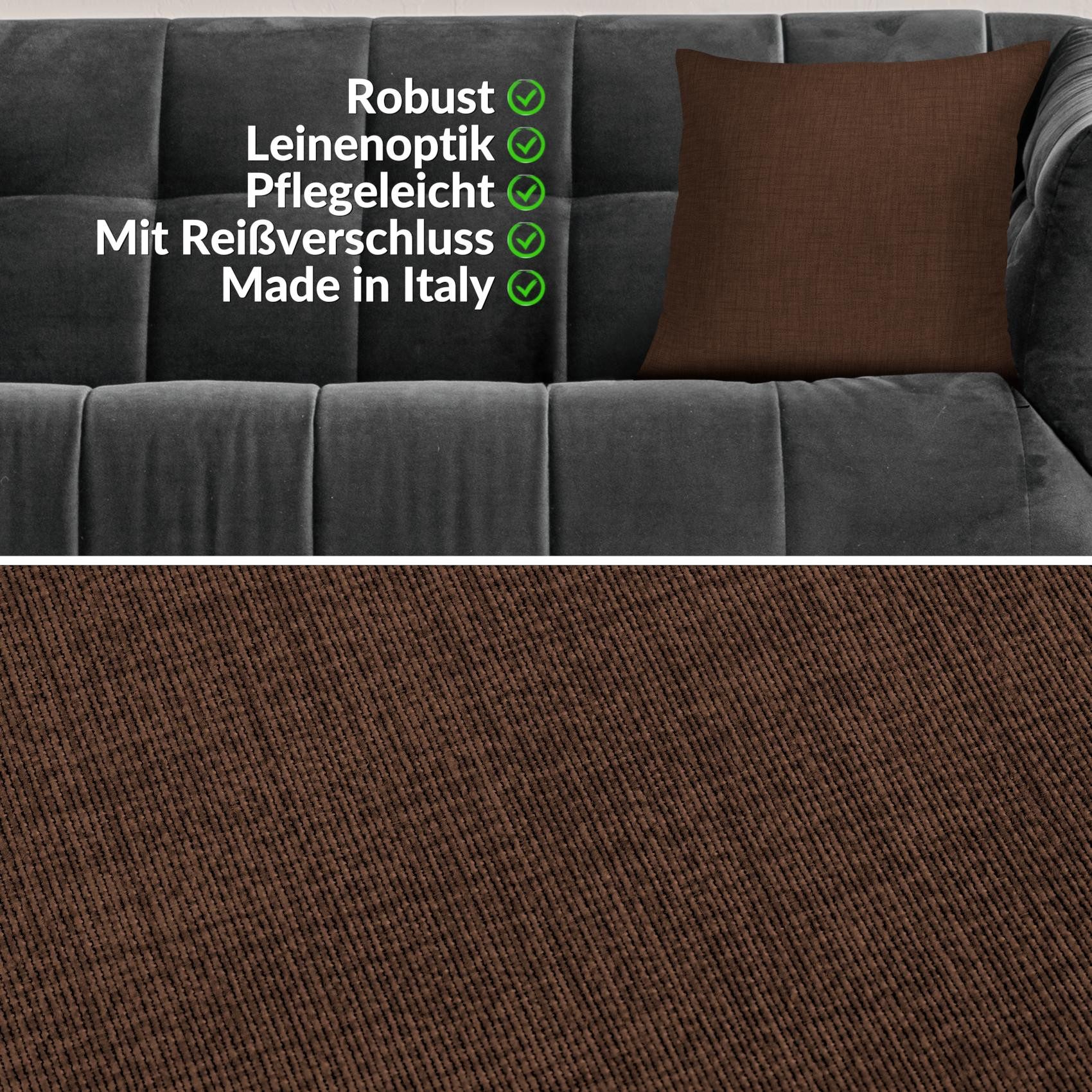 ANRO Dekokissen MrJack Kissenbezug Leinenoptik Deko Kissen Uni, Kissenhülle günstig online kaufen