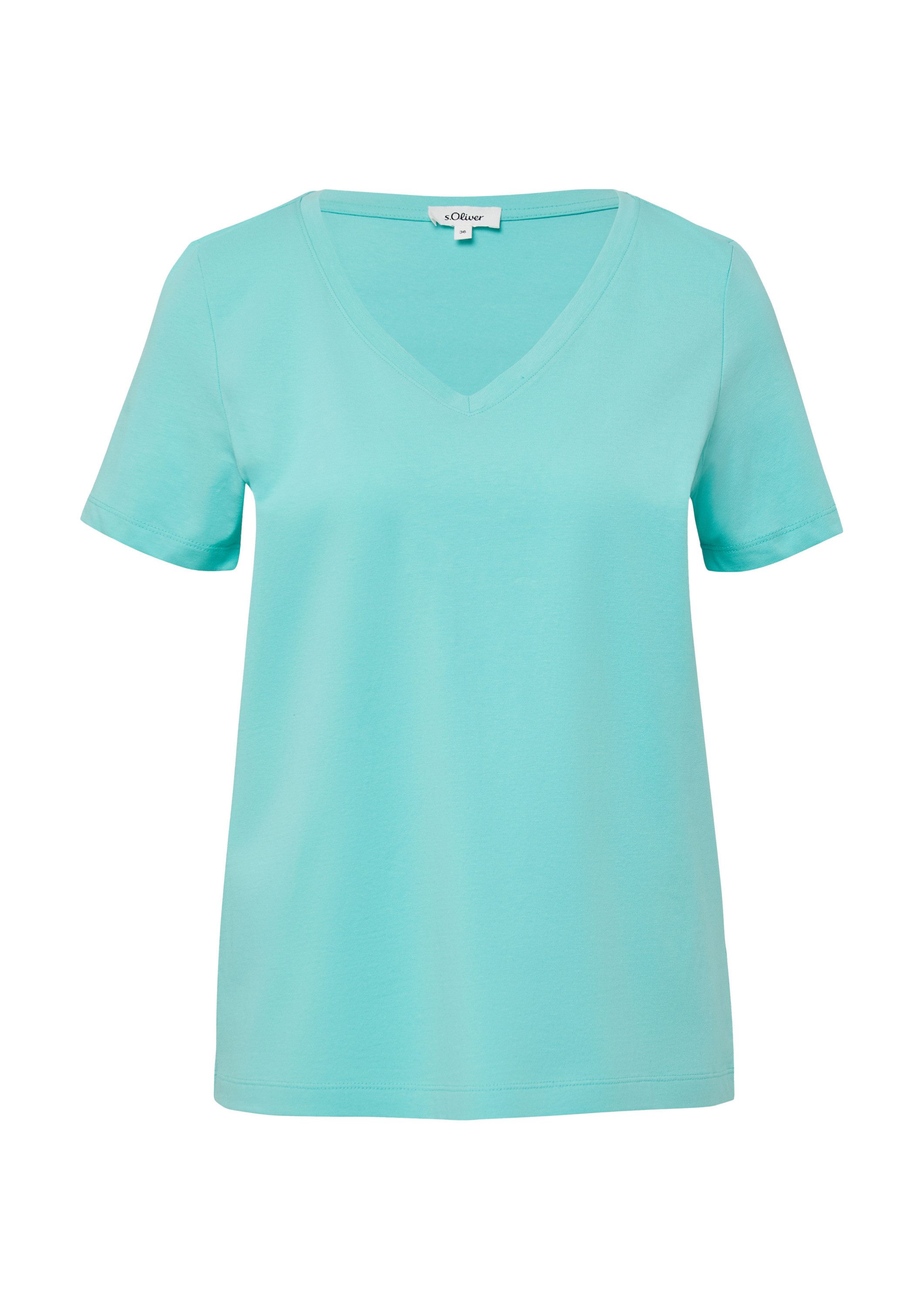 s.Oliver Kurzarmshirt T-Shirt T-Shirt mit V-Ausschnitt günstig online kaufen