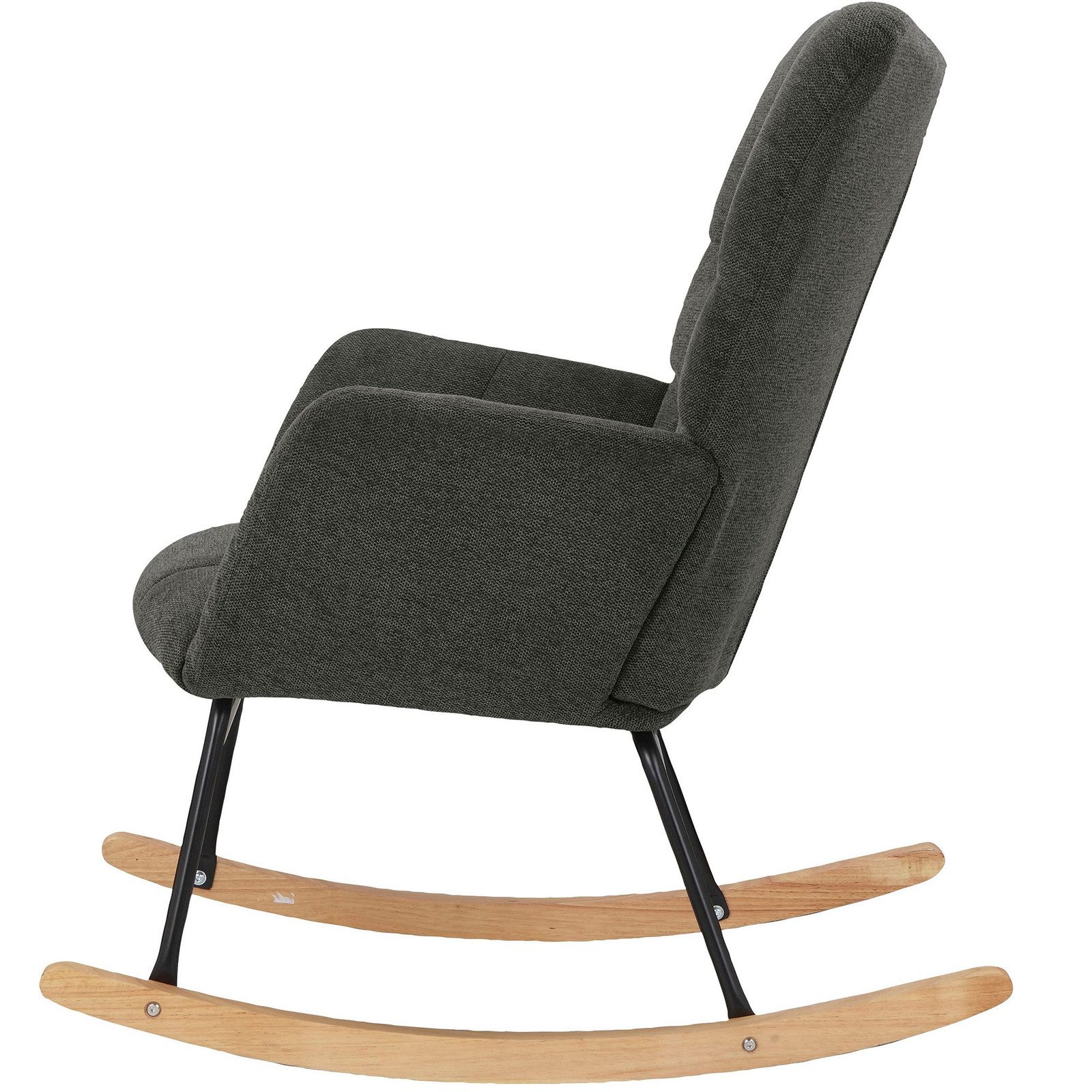 loft24 Schaukelstuhl Olaf - Schaukelsessel Relaxsessel Lesessel Sessel Fernsehsessel (1 St), hohe Rückenlehne, Kufengestell, mit Armlehne, Sitzhöhe 48 cm
