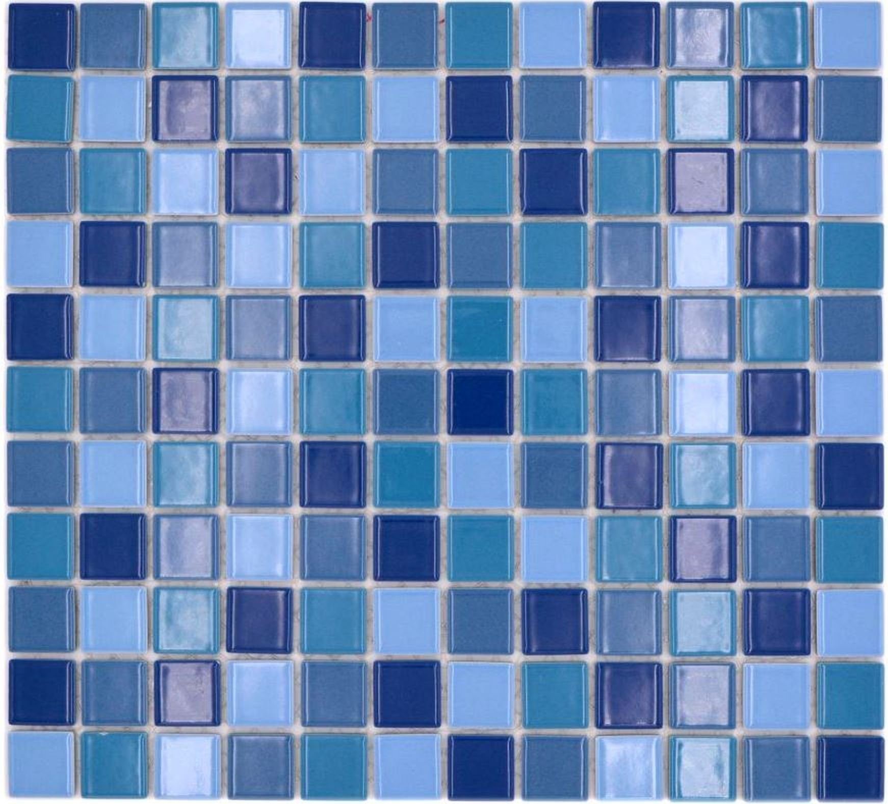 Mosani Mosaikfliesen Keramik Mosaik blau grün türkis glänzend Fliese Fliesenspiegel