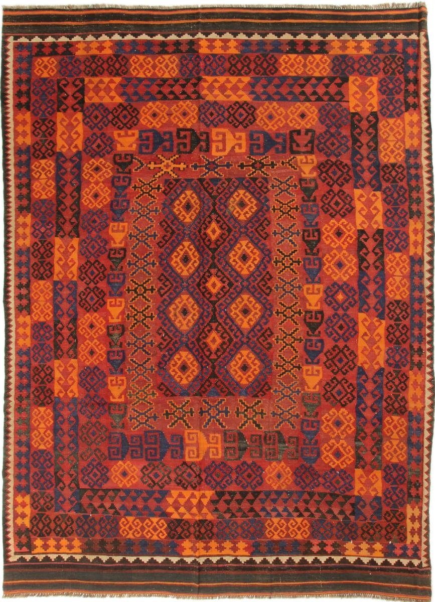 Orientteppich Kelim Afghan Antik 208x284 Handgewebter Orientteppich, Nain Trading, rechteckig, Höhe: 3 mm