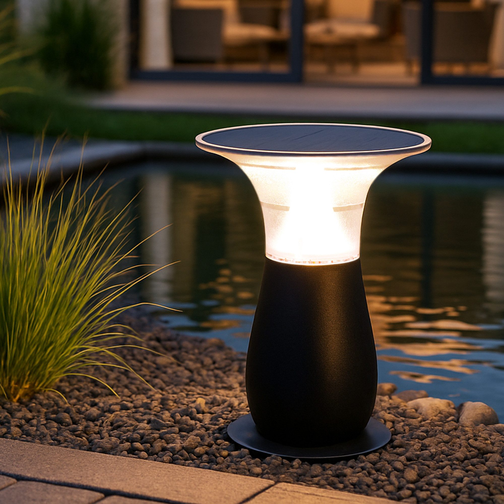 Arnusa LED Solarleuchte Solarlampe Wegeleuchte Sockelleuchte günstig online kaufen