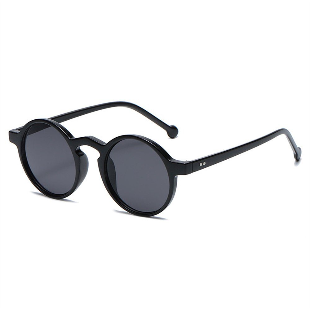 Köper Sonnenbrille Runde Sonnenbrille Unisex Retro Sonnenbrille mit UV Schutz Schwarz