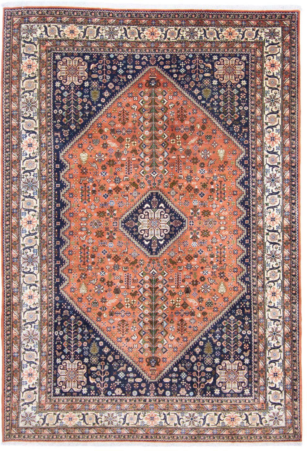 Wollteppich Abadeh Medaillon cm, Ruggine 10 x Unikat mm, 322 212 Höhe: mit Zertifikat rechteckig, morgenland