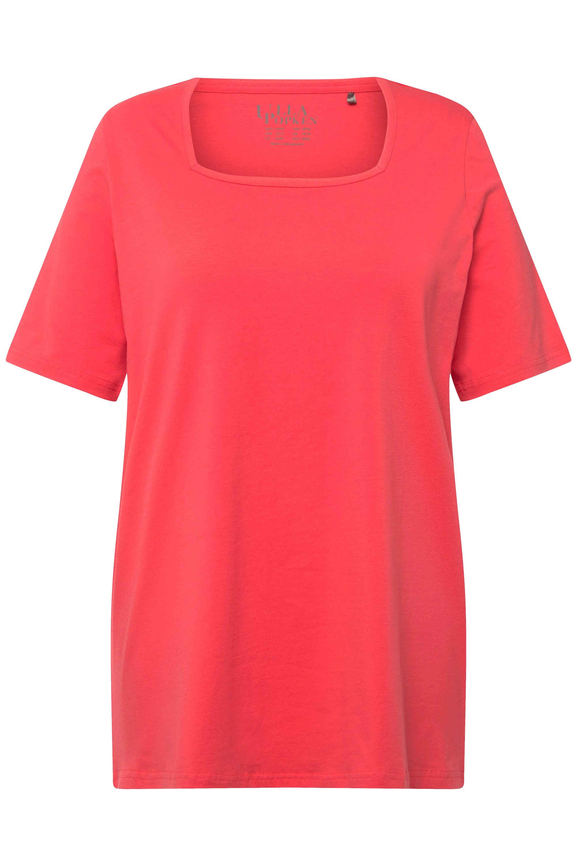 Ulla Popken T-Shirt T-Shirt A-Linie Carré-Ausschnitt günstig online kaufen