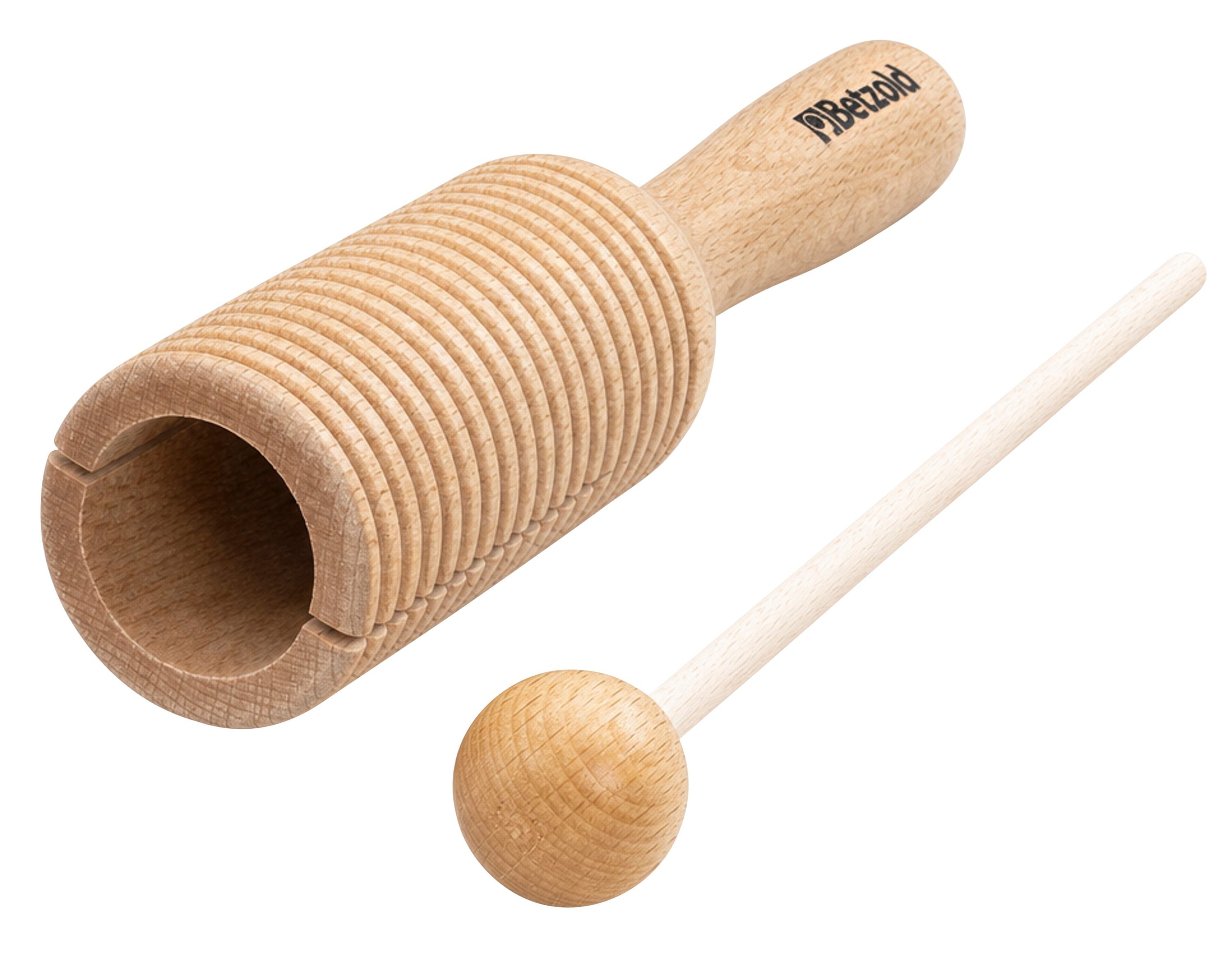 Betzold Guiro Guiro-Röhrentrommel – Rhythmikinstrument aus Buchenholz