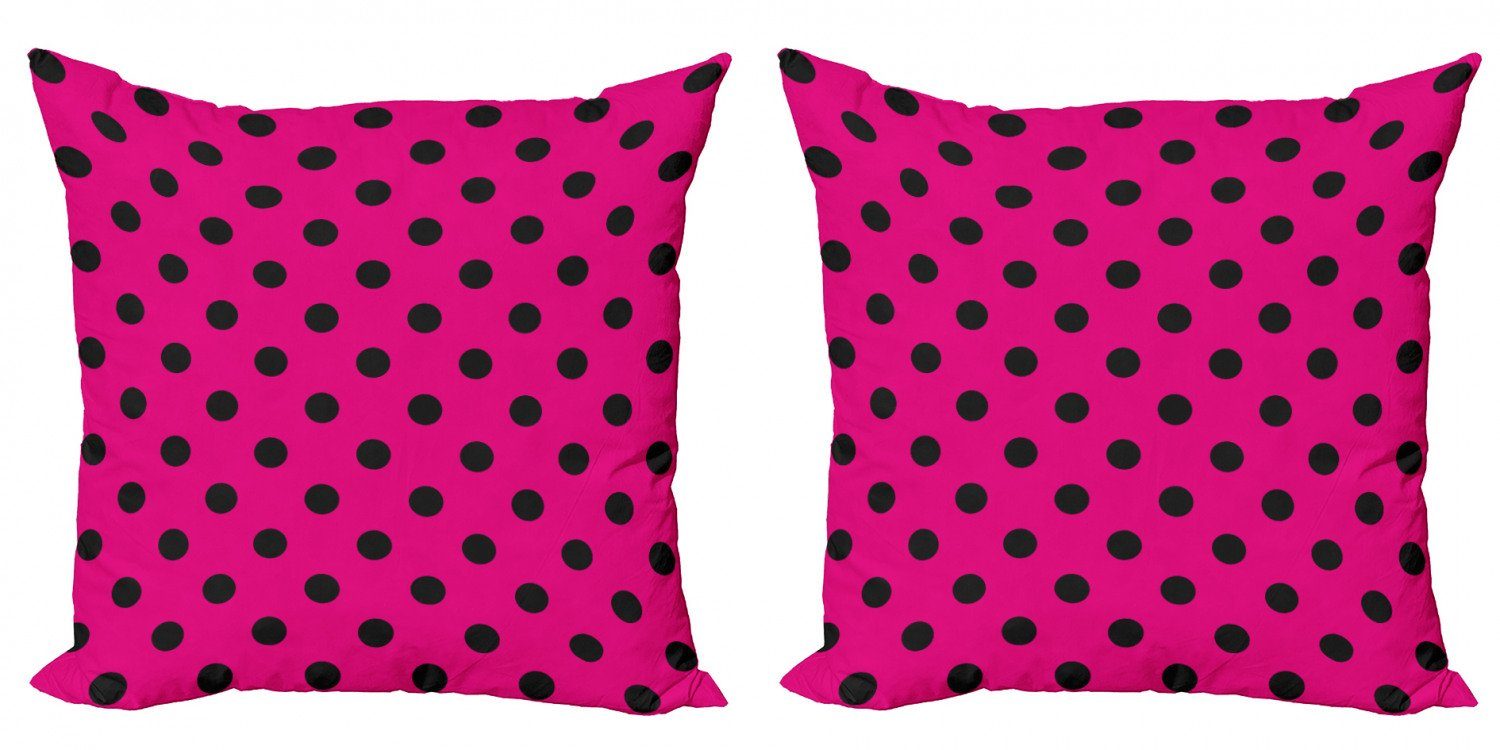 Stück), (2 Dots Digitaldruck, Abakuhaus Hot Accent Doppelseitiger inspiriert Modern Pop-Art Kissenbezüge Pink