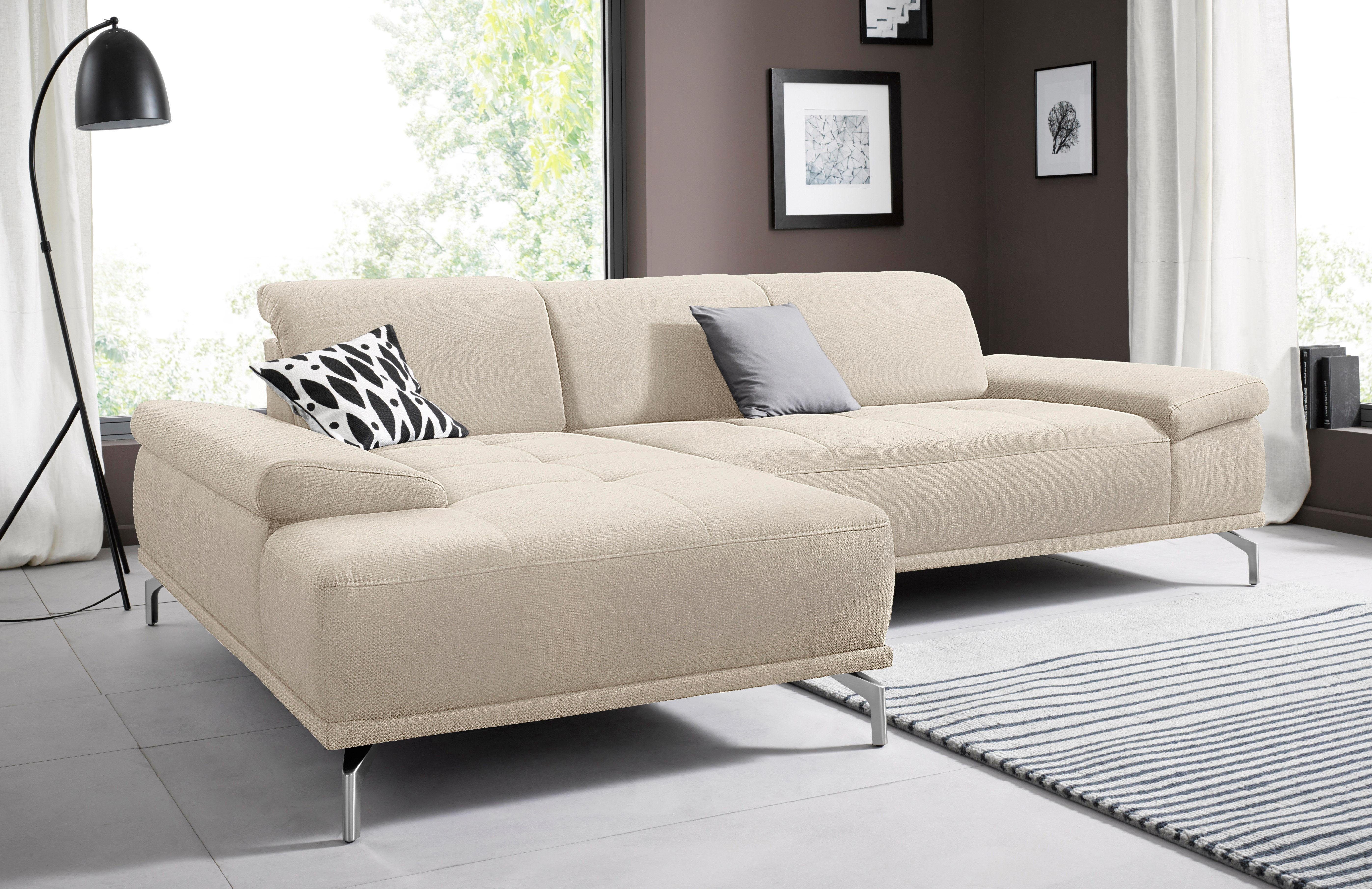 Places of Style Ecksofa "Caluna", Inkl.Sitztiefenverstellung, wahlweise mit günstig online kaufen