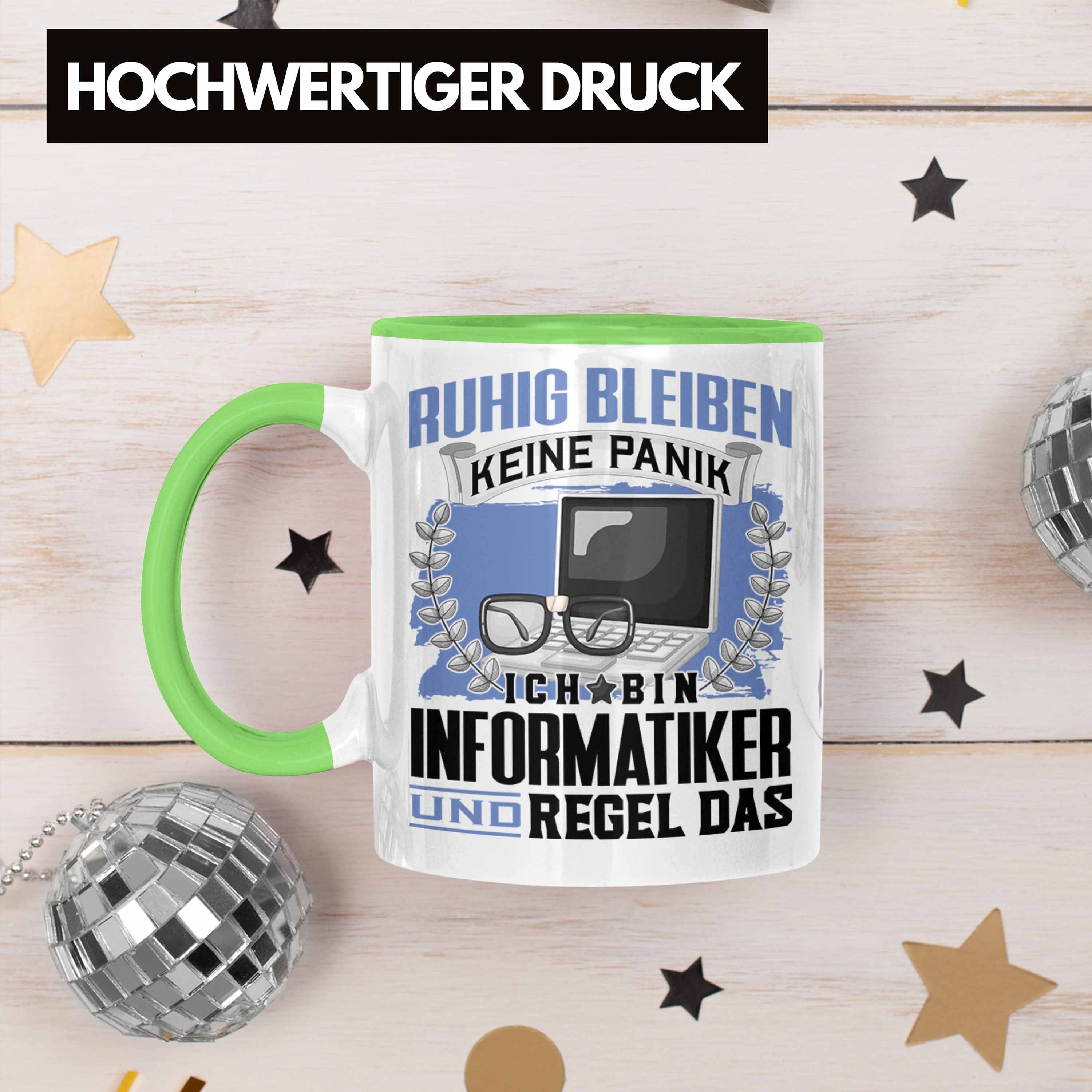 Geschenk Spruch Informatiker Tasse Lustiger Trendation Tasse Männer Ruhig Grün Trendation -