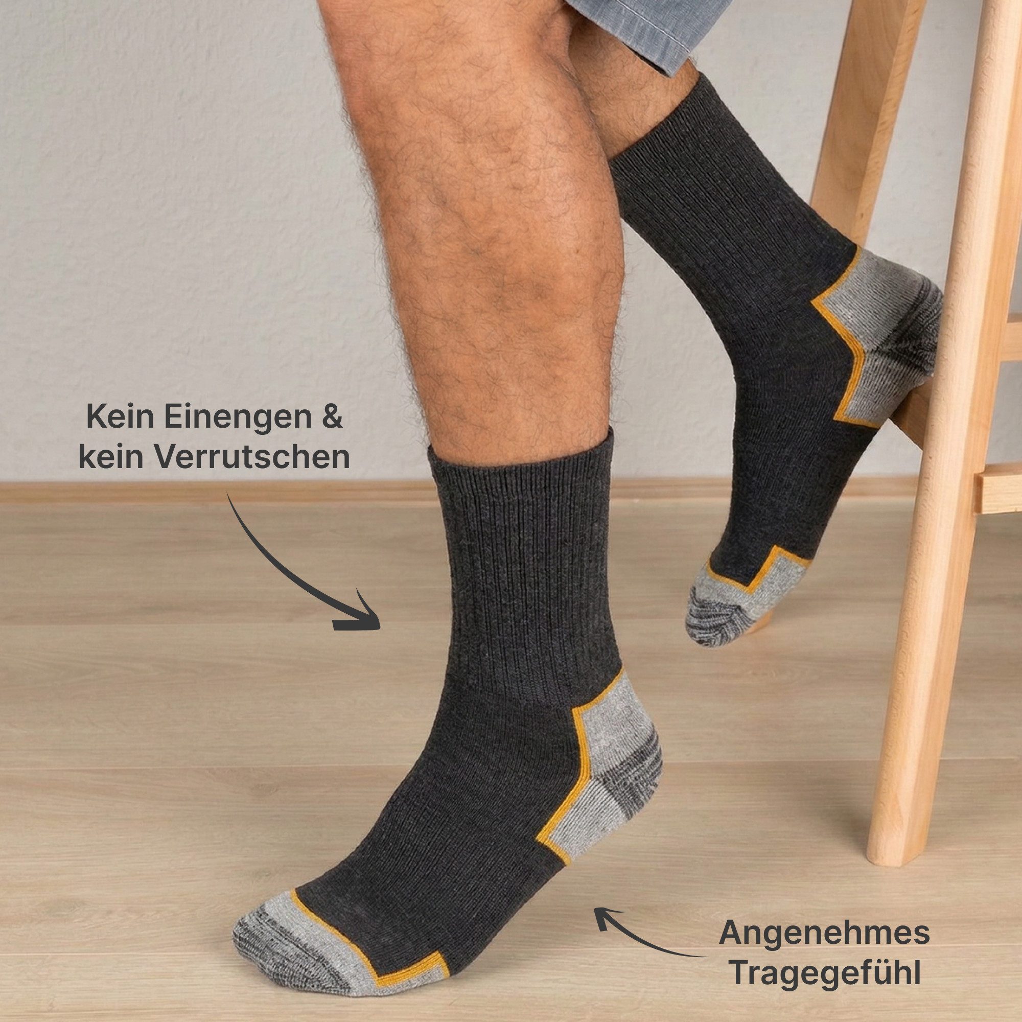 EAAKIE Arbeitssocken Herren Arbeitssocken 5/10/20 Paar – WORK Socken aus 85% Baumwolle (20-Paar) – Bild 2 von 5