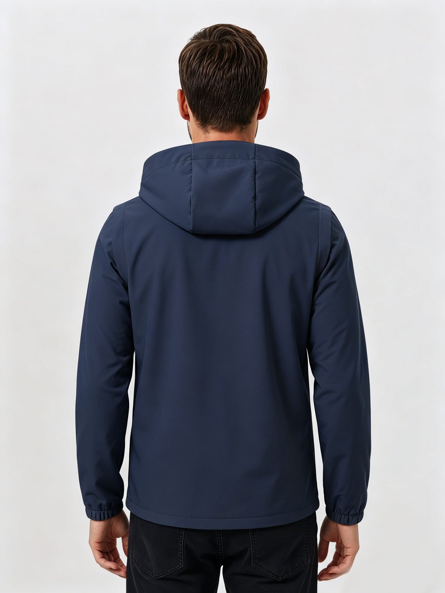 YOUTHUP Funktionsjacke Herren Softshelljacke mit Kapuze gefüttert leichte Funktionsjacke