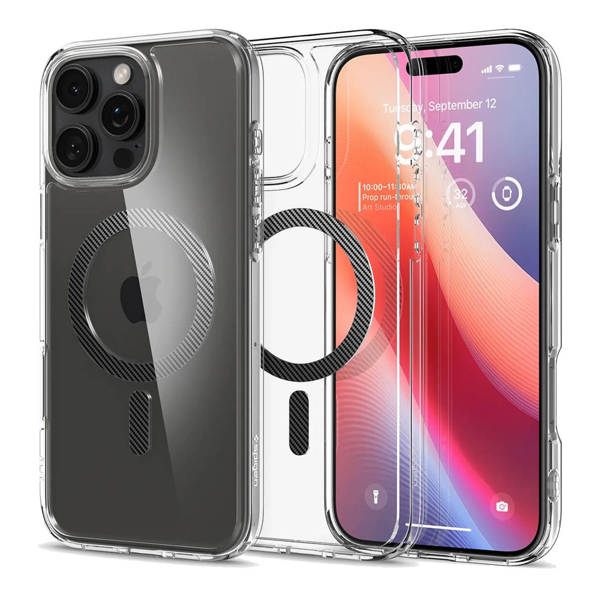 Spigen Backcover Spigen Ultra Hybrid Backcover MagSafe Apple iPhone 16 Pro Max - Carbon