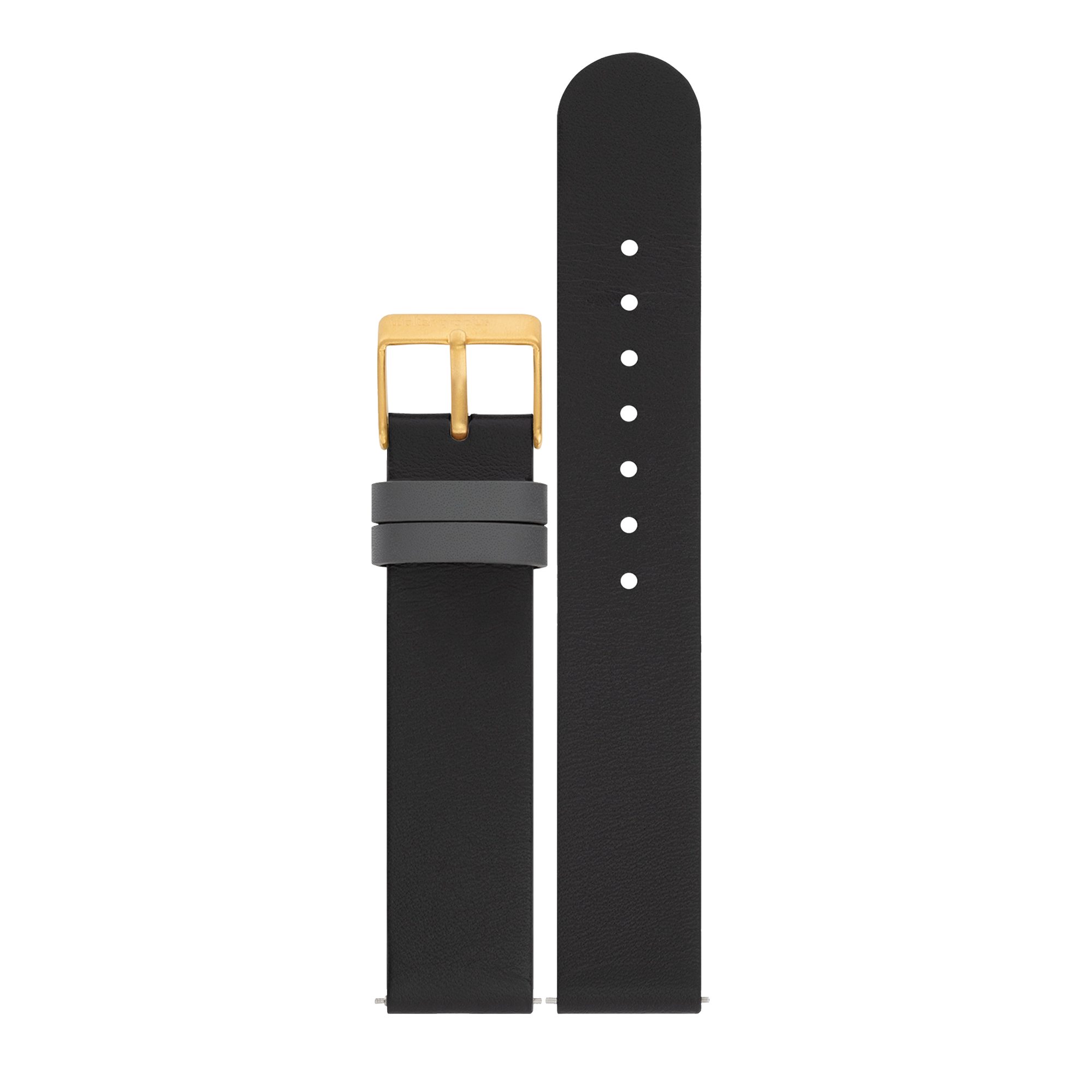 Uhrenarmband 18mm Leder Schwarz - SWG 012-01Z