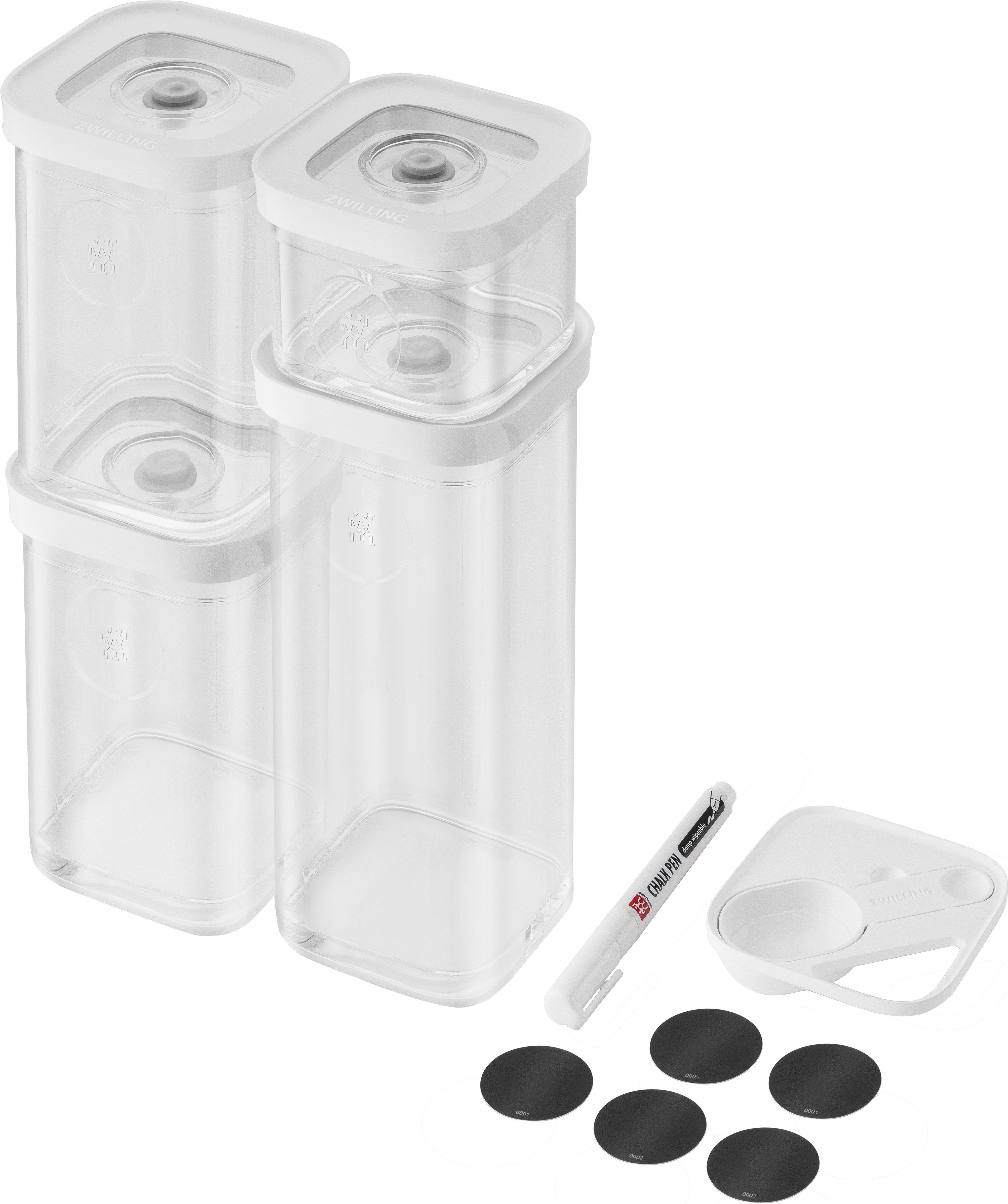 Zwilling Vakuumbehälter CUBE, Kunststoff, (Set, 6-tlg), modulare, stapelbare Aufbewahrungsboxen