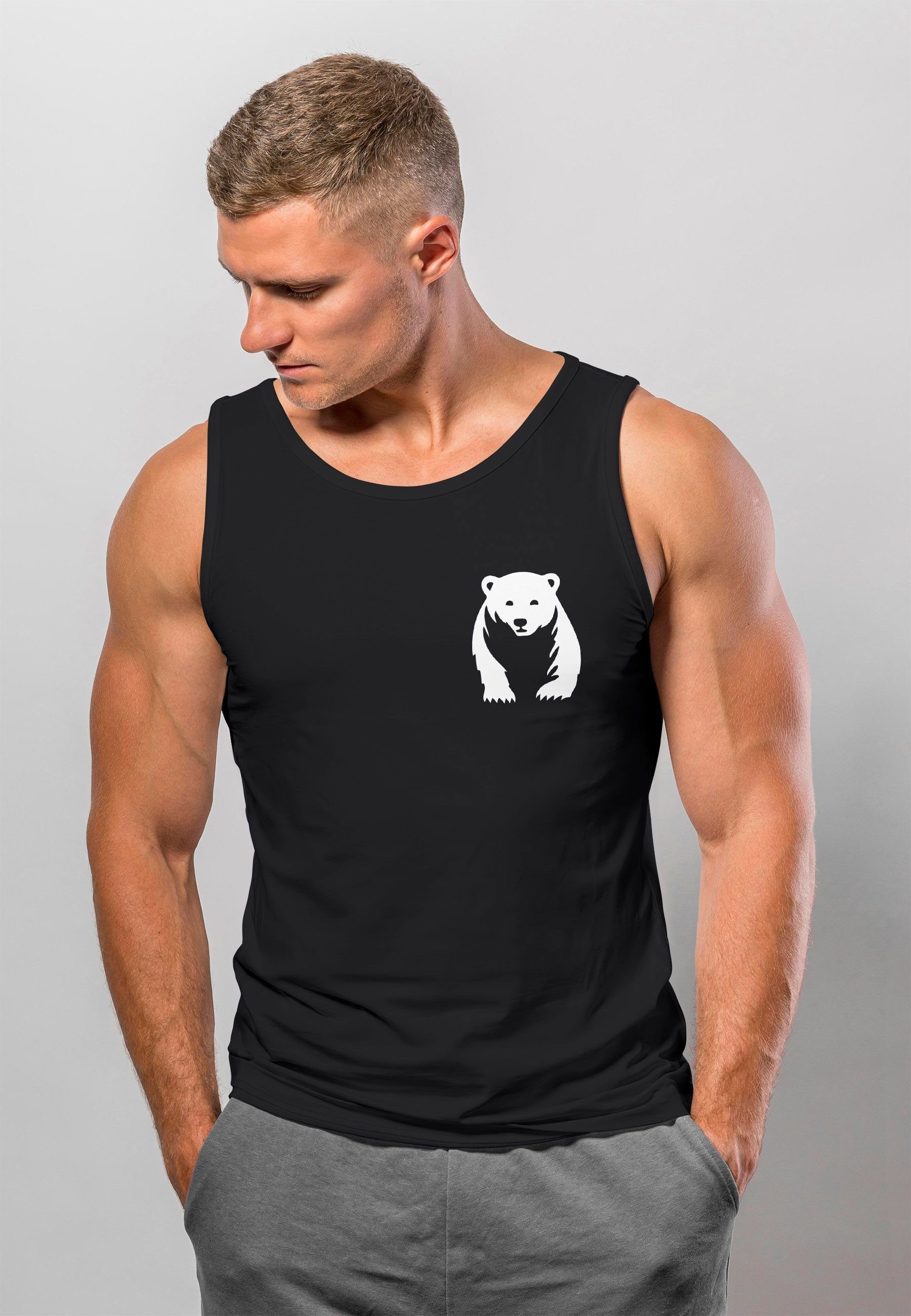 Neverless Tanktop Herren Tank-Top Aufdruck Brustprint günstig online kaufen