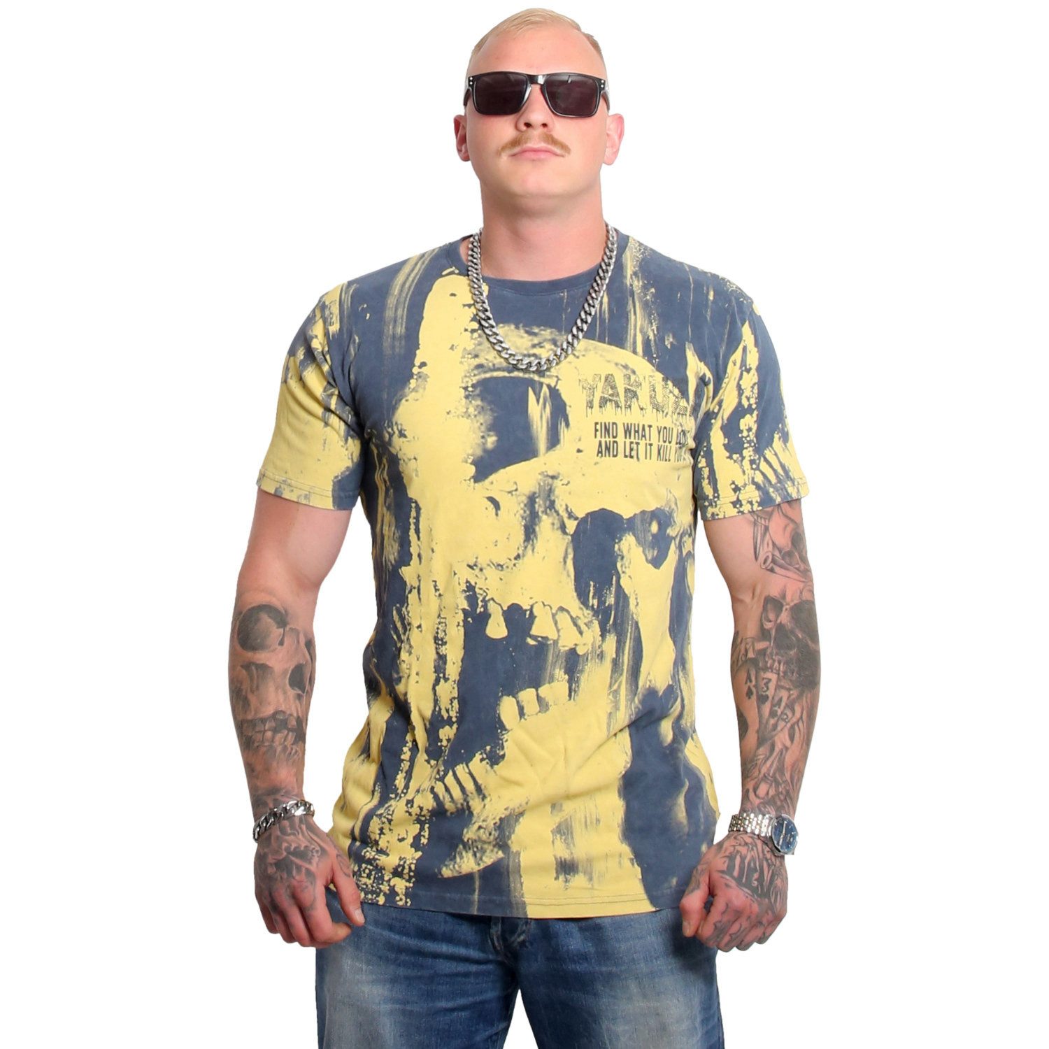YAKUZA T-Shirt Crashed Skull in angesagter günstig online kaufen